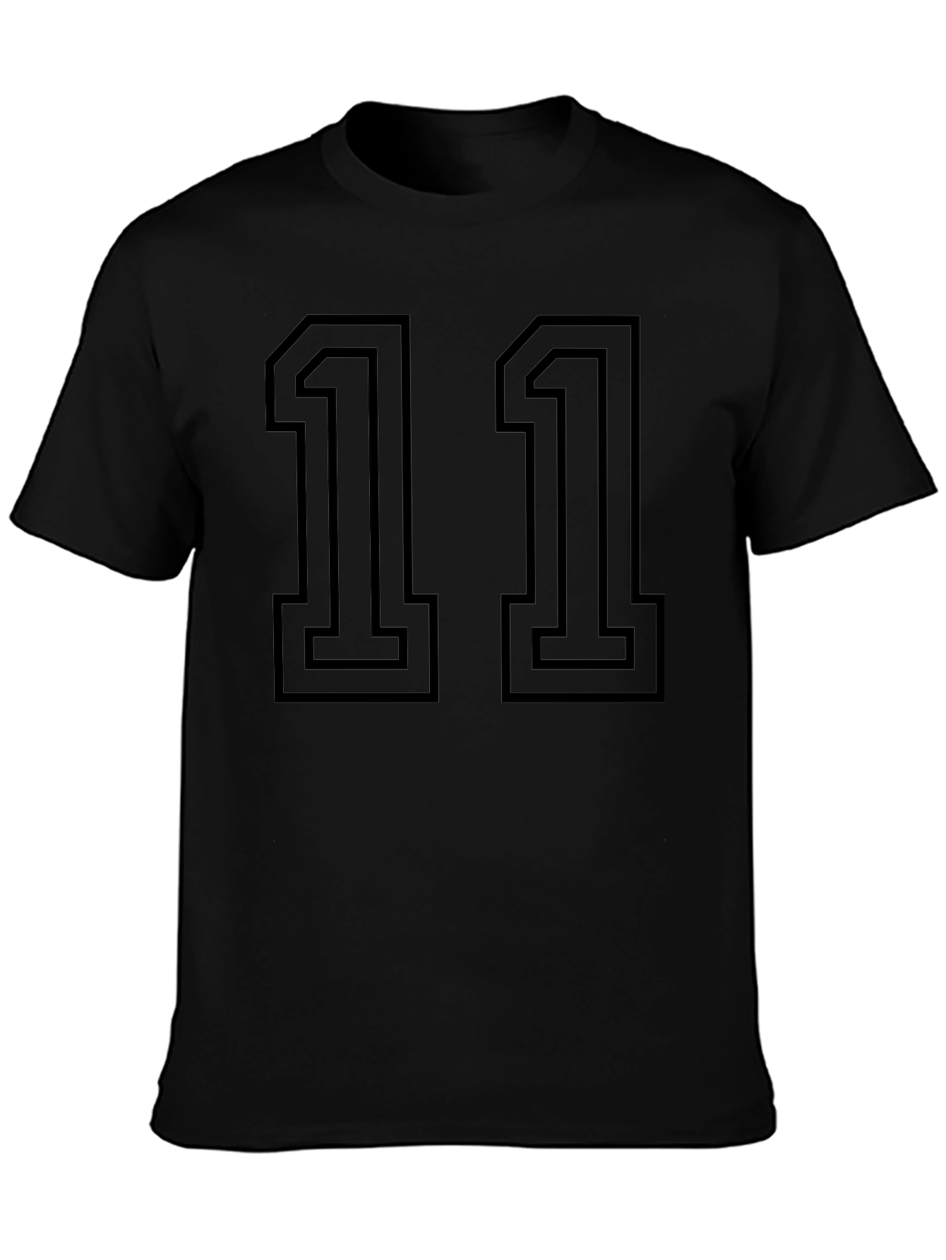 Black Number 11 Graphic T-Shirt