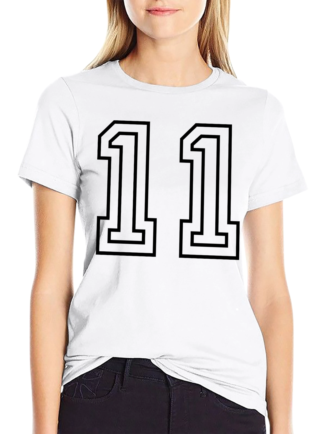 Black Number 11 Graphic T-Shirt