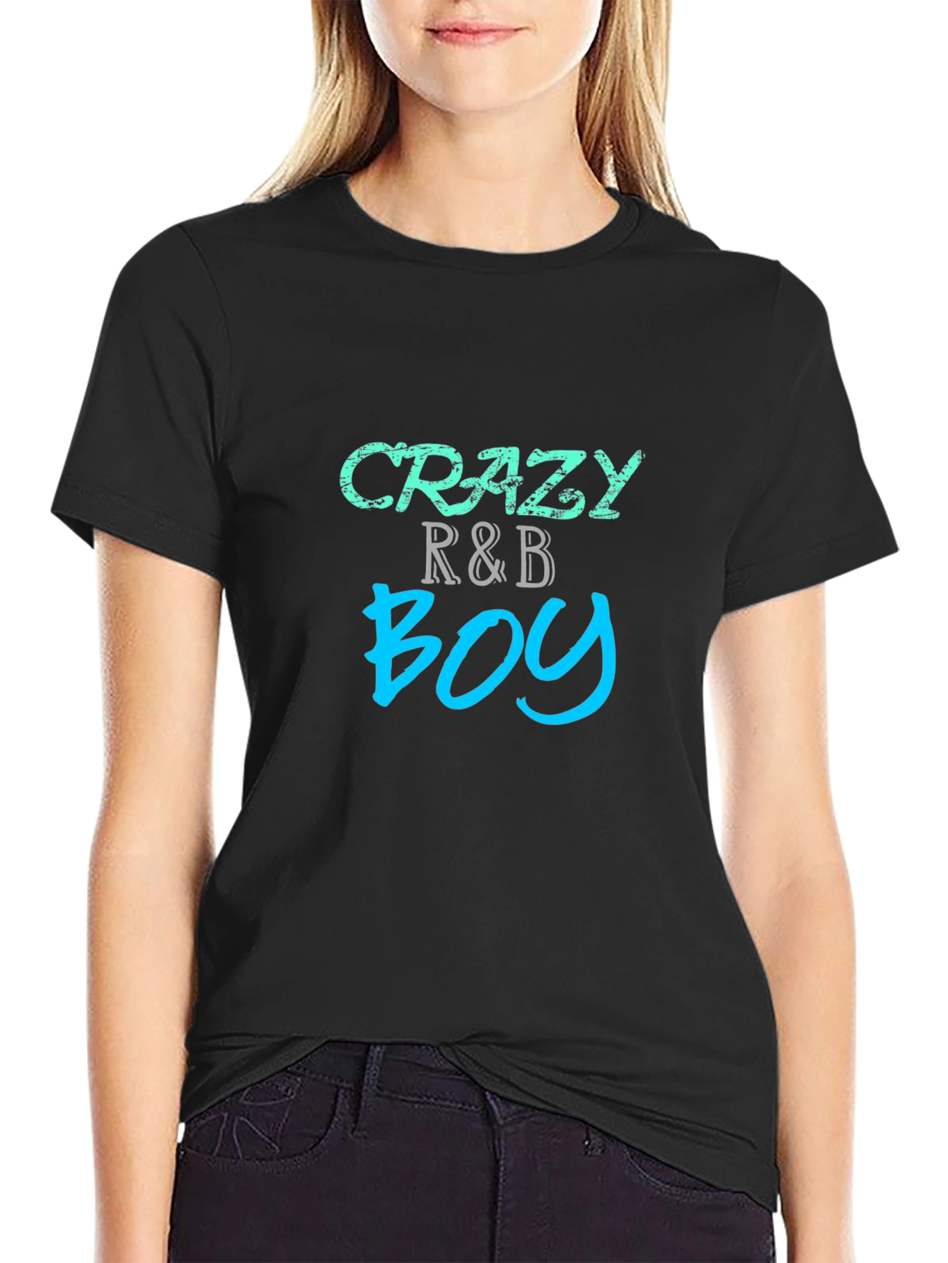 Crazy R&B Boy Black Graphic T-Shirt