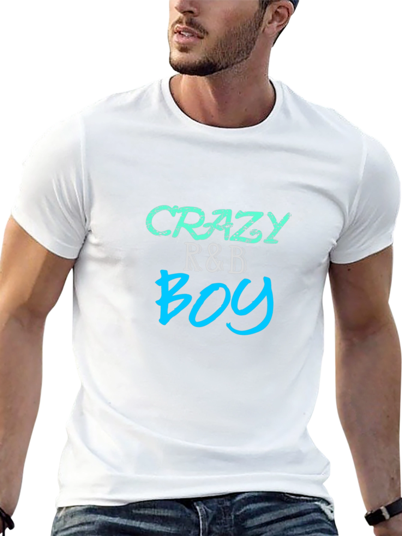 Crazy R&B Boy Black Graphic T-Shirt