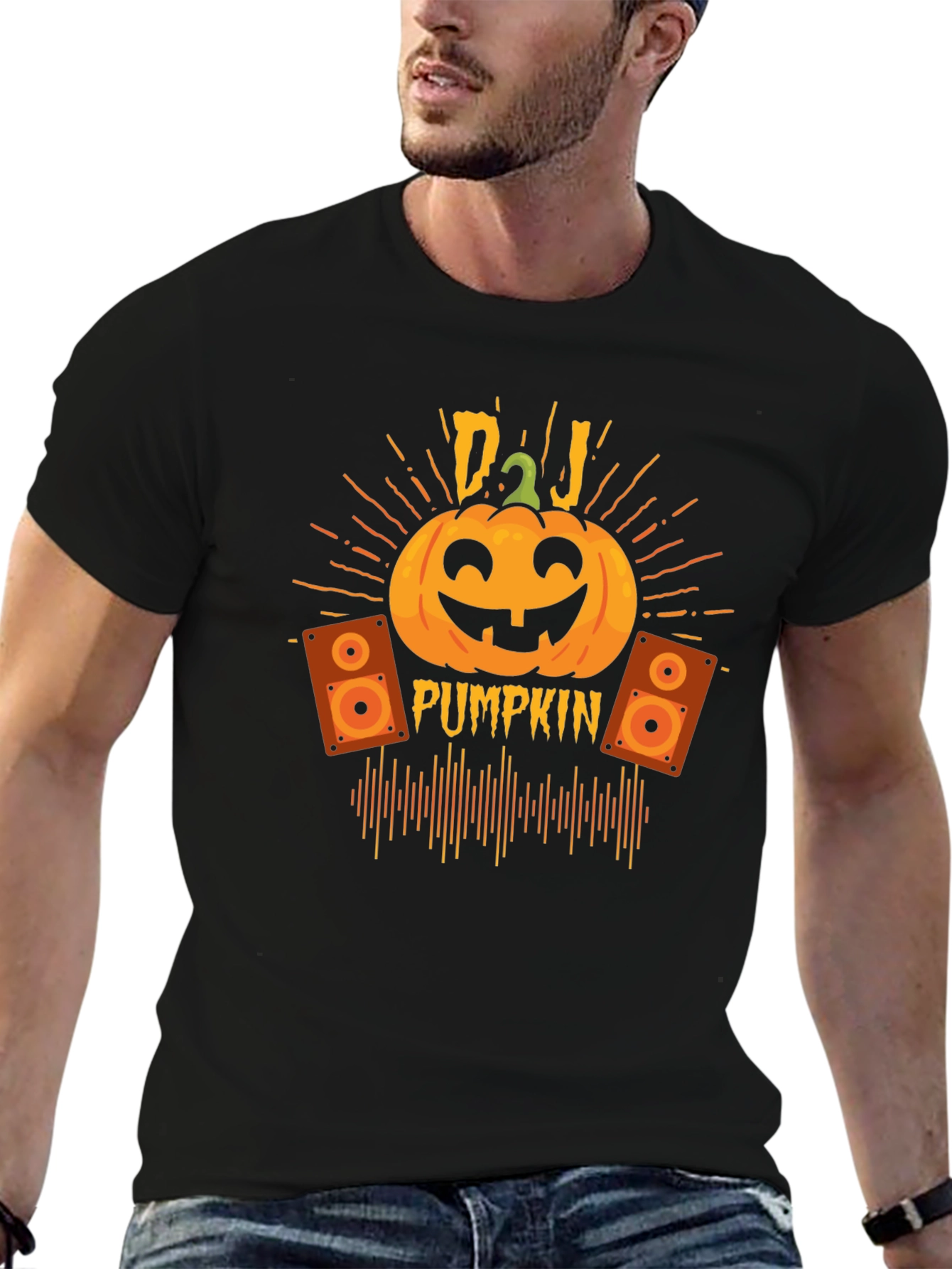 DJ Pumpkin Halloween T-Shirt