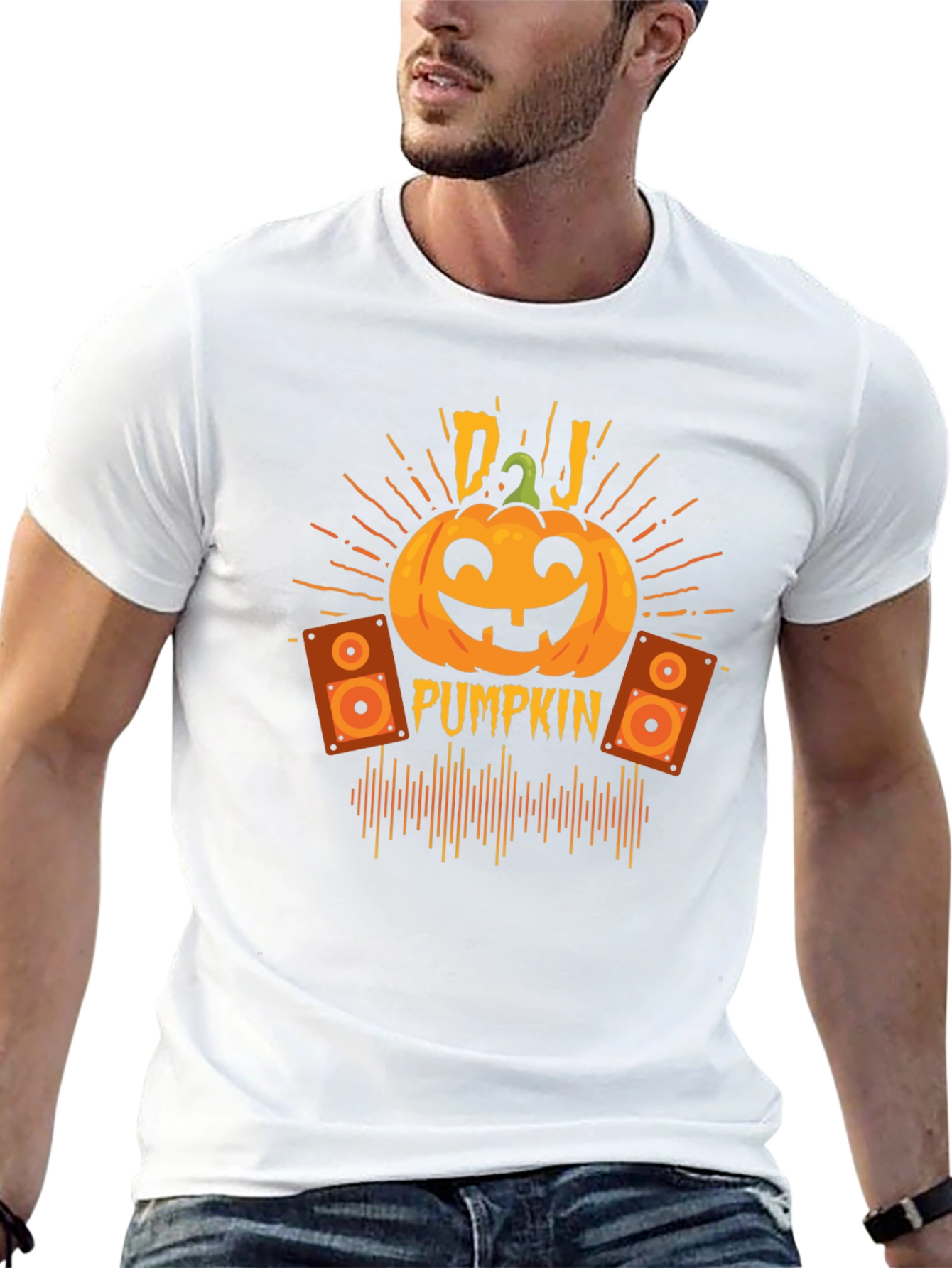 DJ Pumpkin Halloween T-Shirt