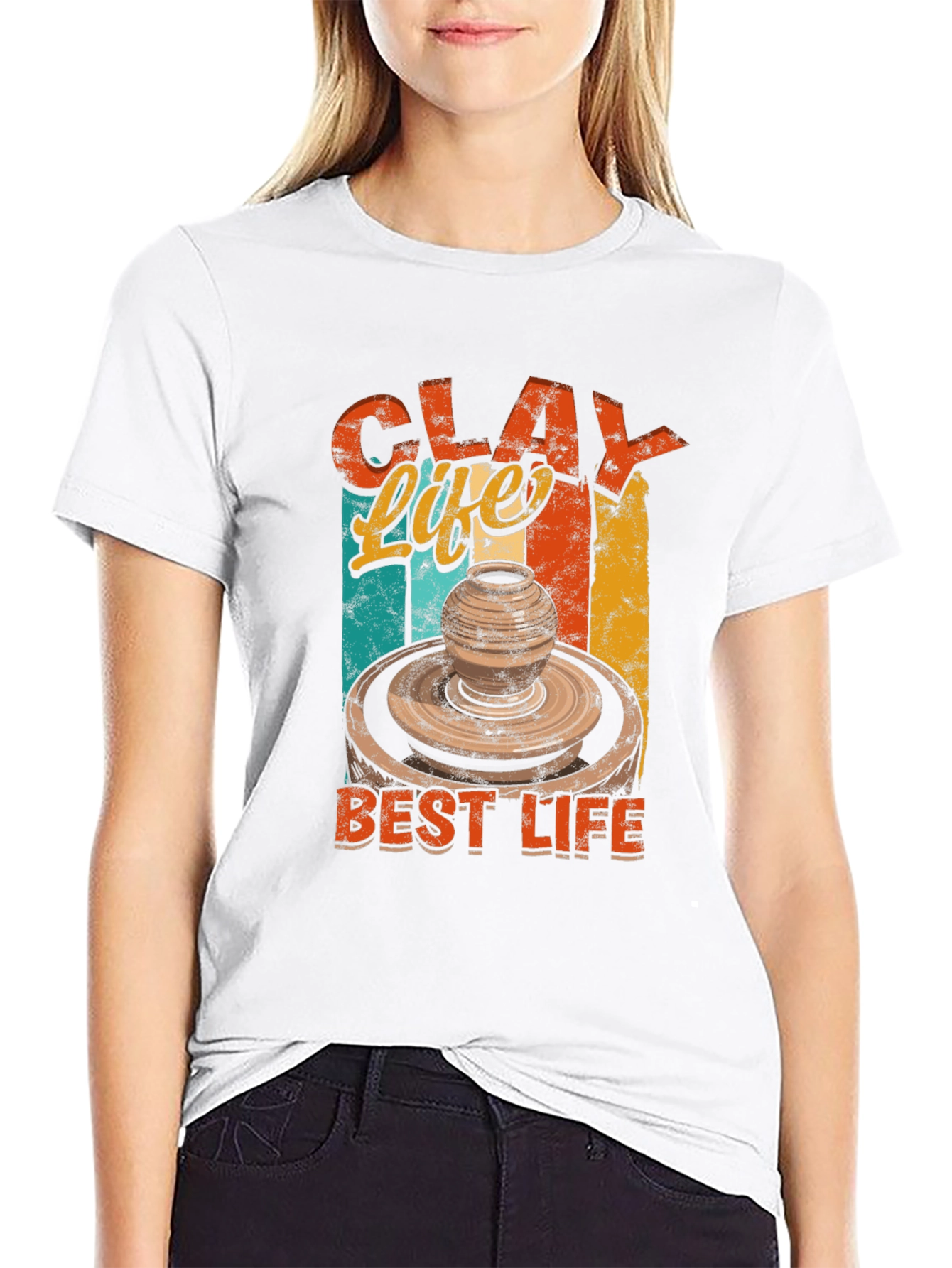 Clay Life Best Life T-Shirt Pottery Lover Gift Tee