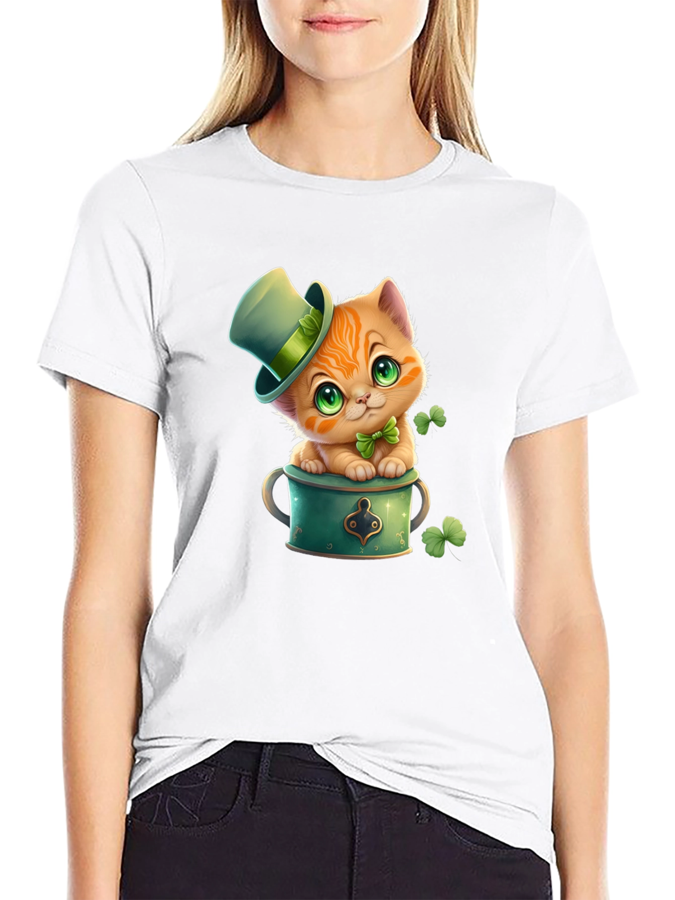 Lucky Cat St. Patricks Day T-Shirt