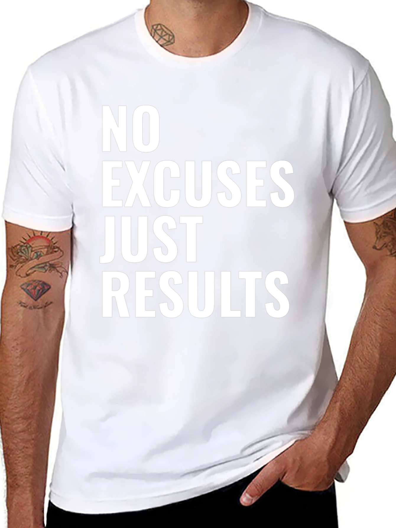 No Excuses Just Results Graphic Tee