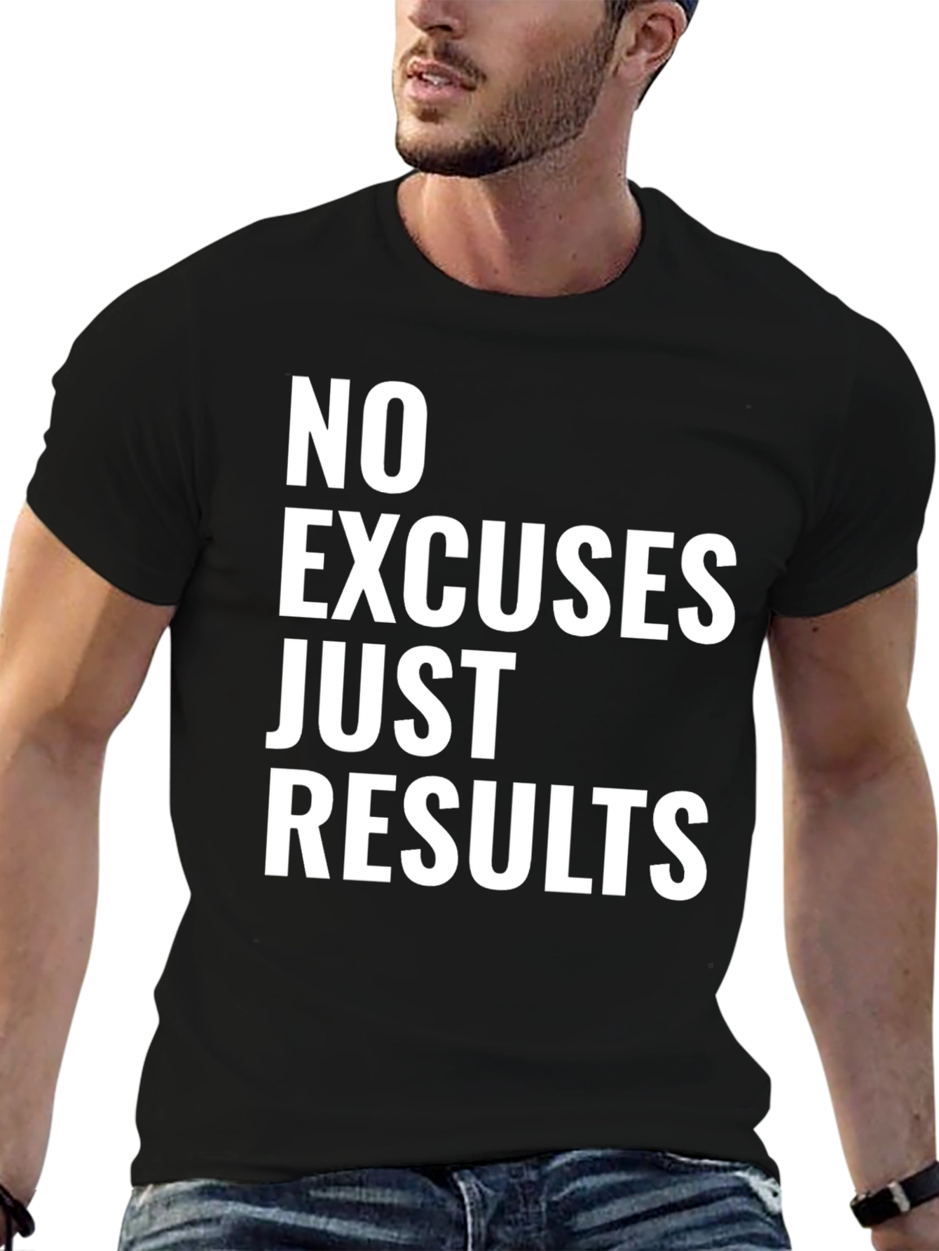 No Excuses Just Results Graphic Tee