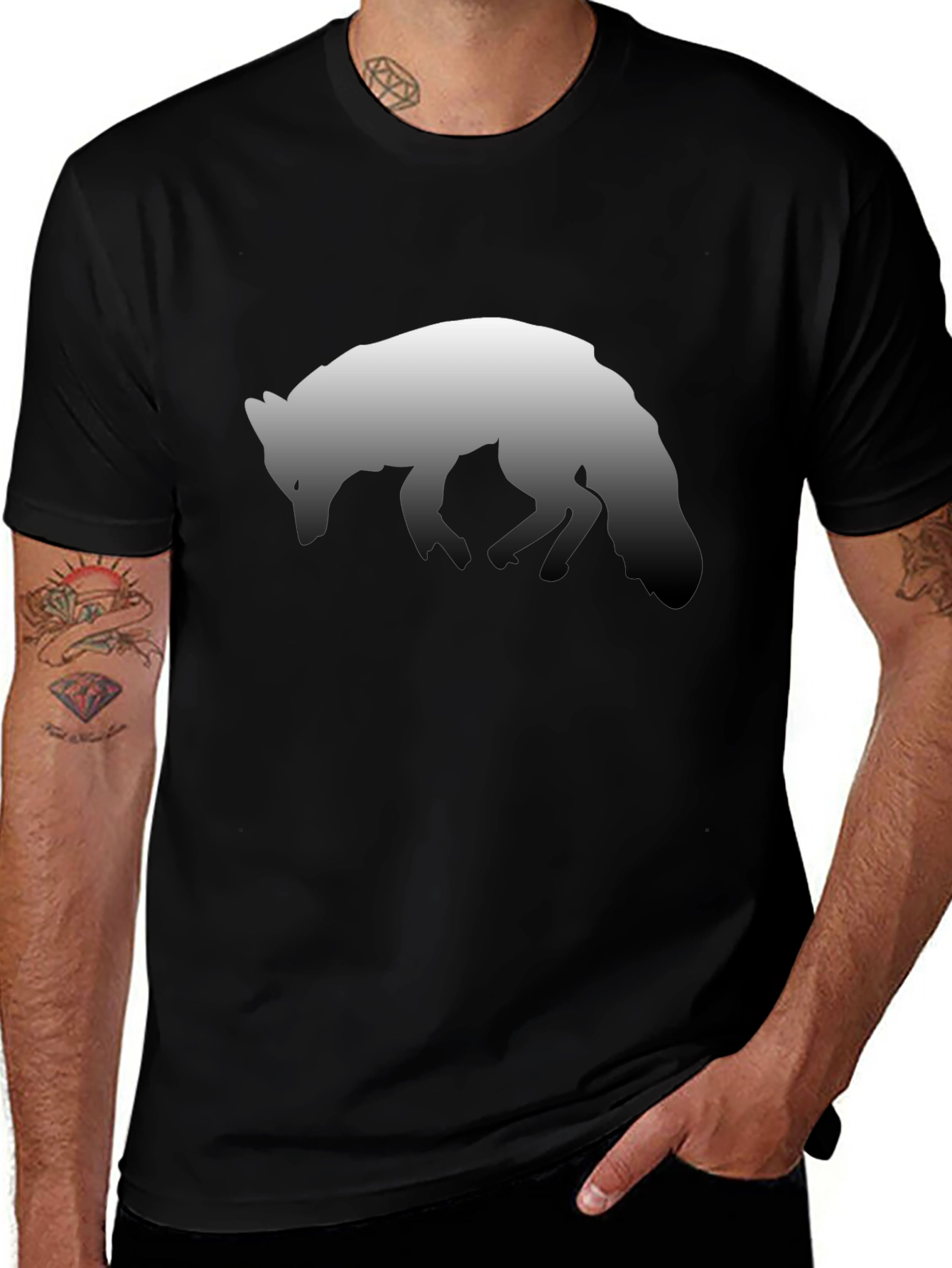 Fox Graphic Black T-Shirt | Soft Cotton Blend