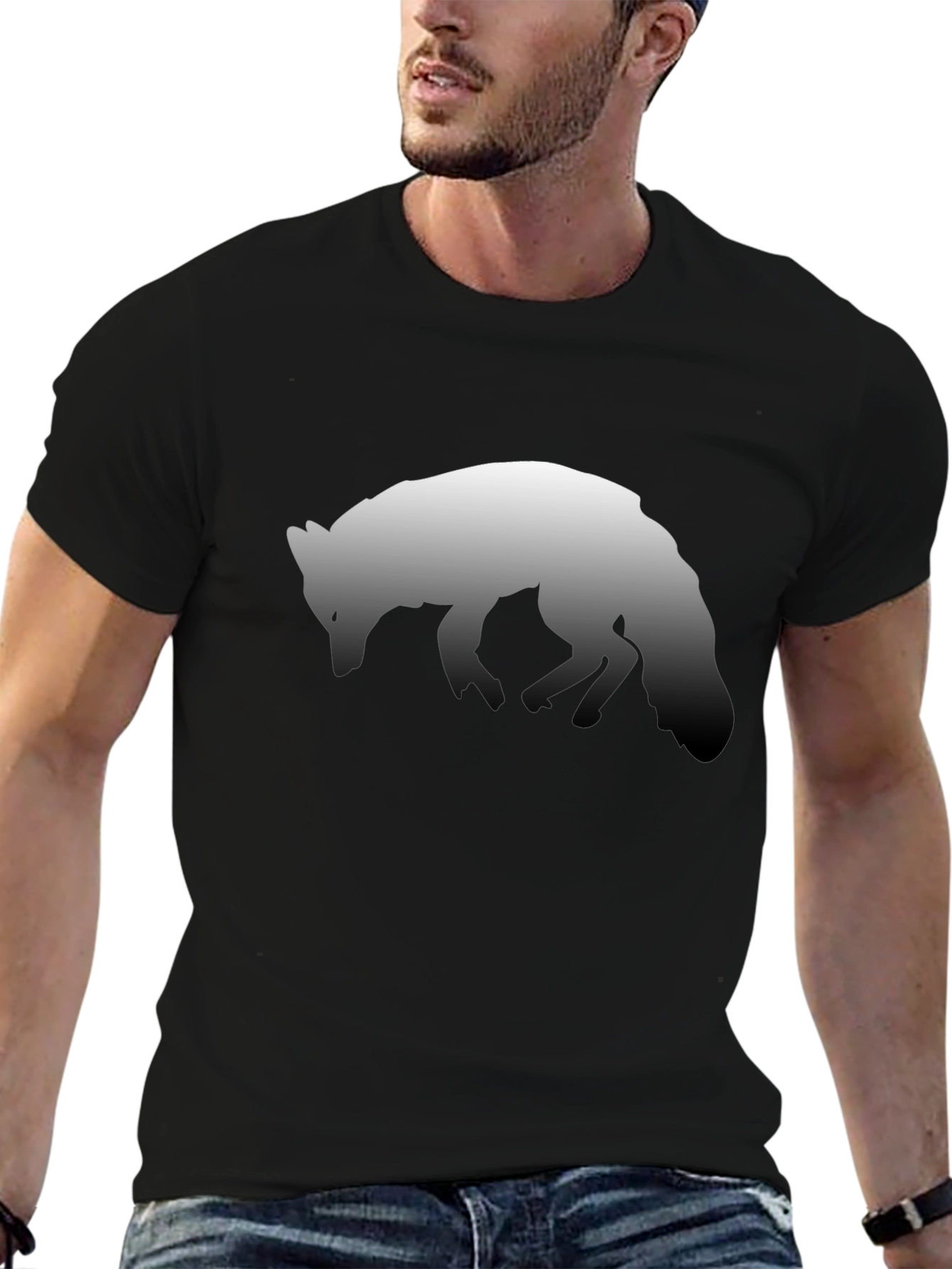 Fox Graphic Black T-Shirt | Soft Cotton Blend