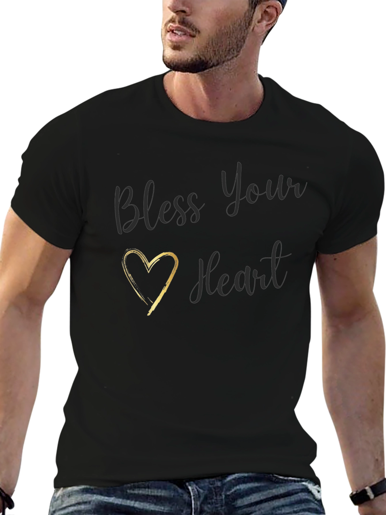 Bless Your Heart Black Graphic Tee