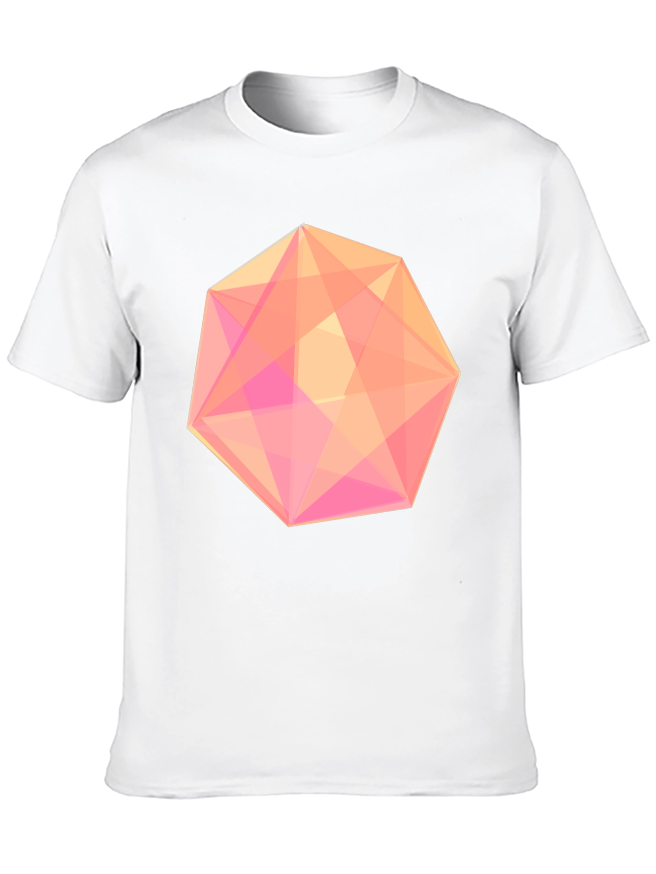 Geometric Icosahedron Graphic Tee - Modern Minimalist