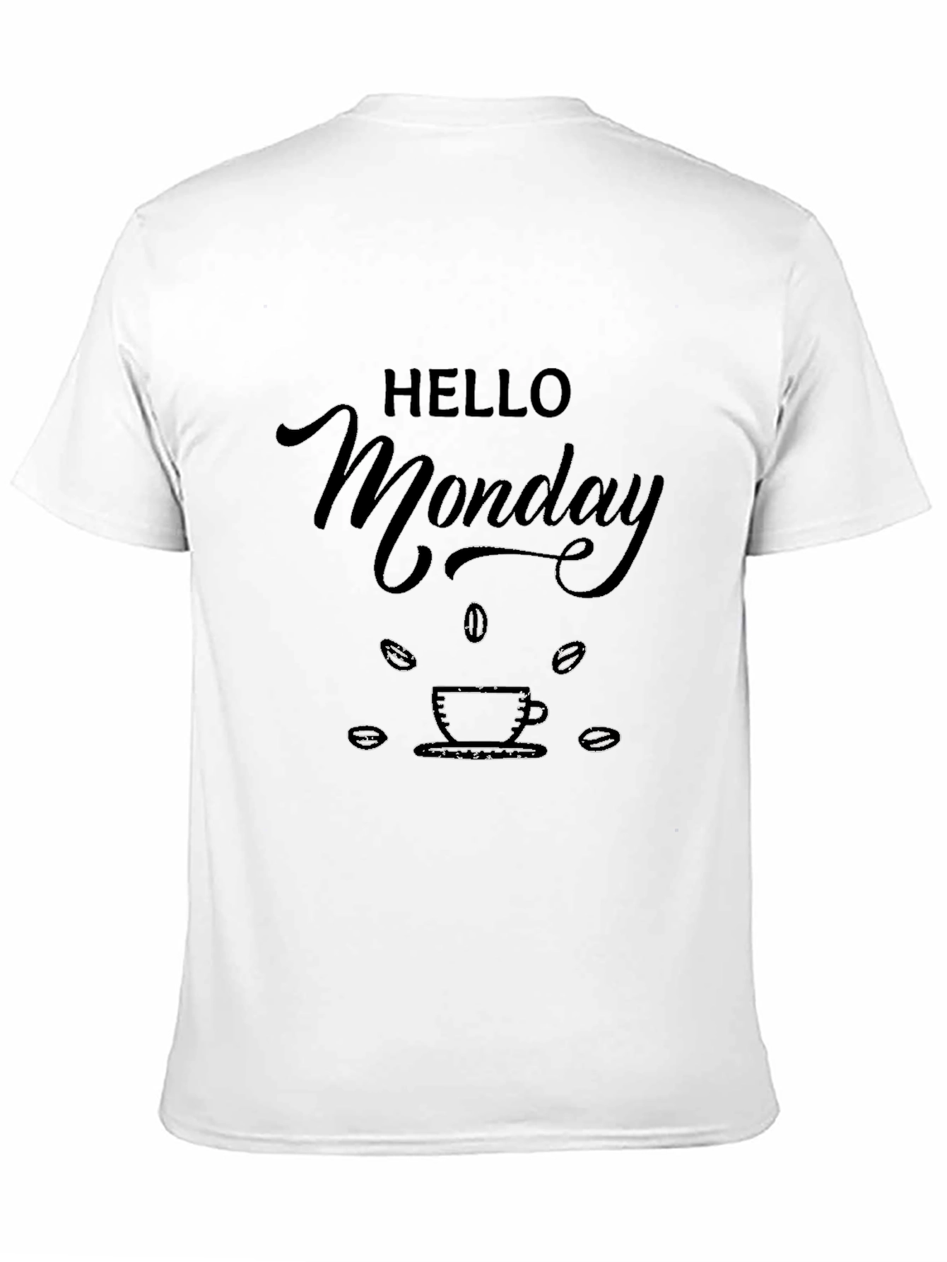 Hello Monday Coffee Graphic Tee - Black T-Shirt
