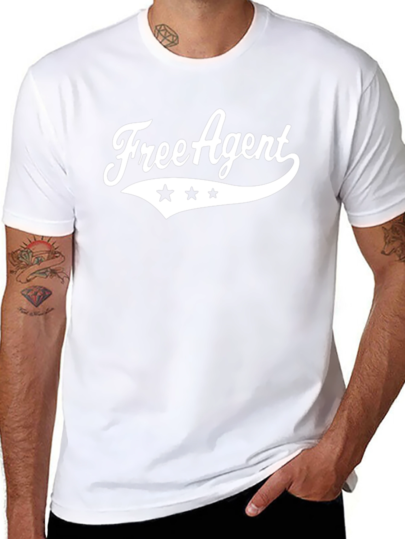 Free Agent Black T-Shirt with Graphic