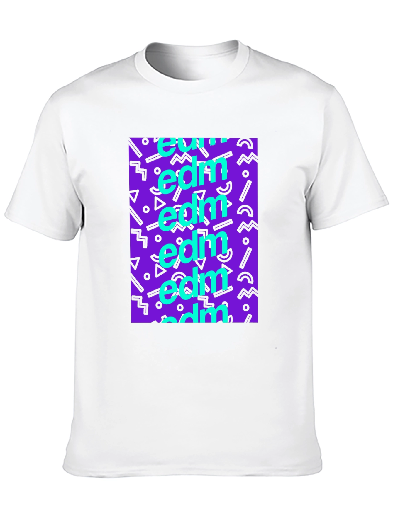 EDM Pattern Black T-Shirt