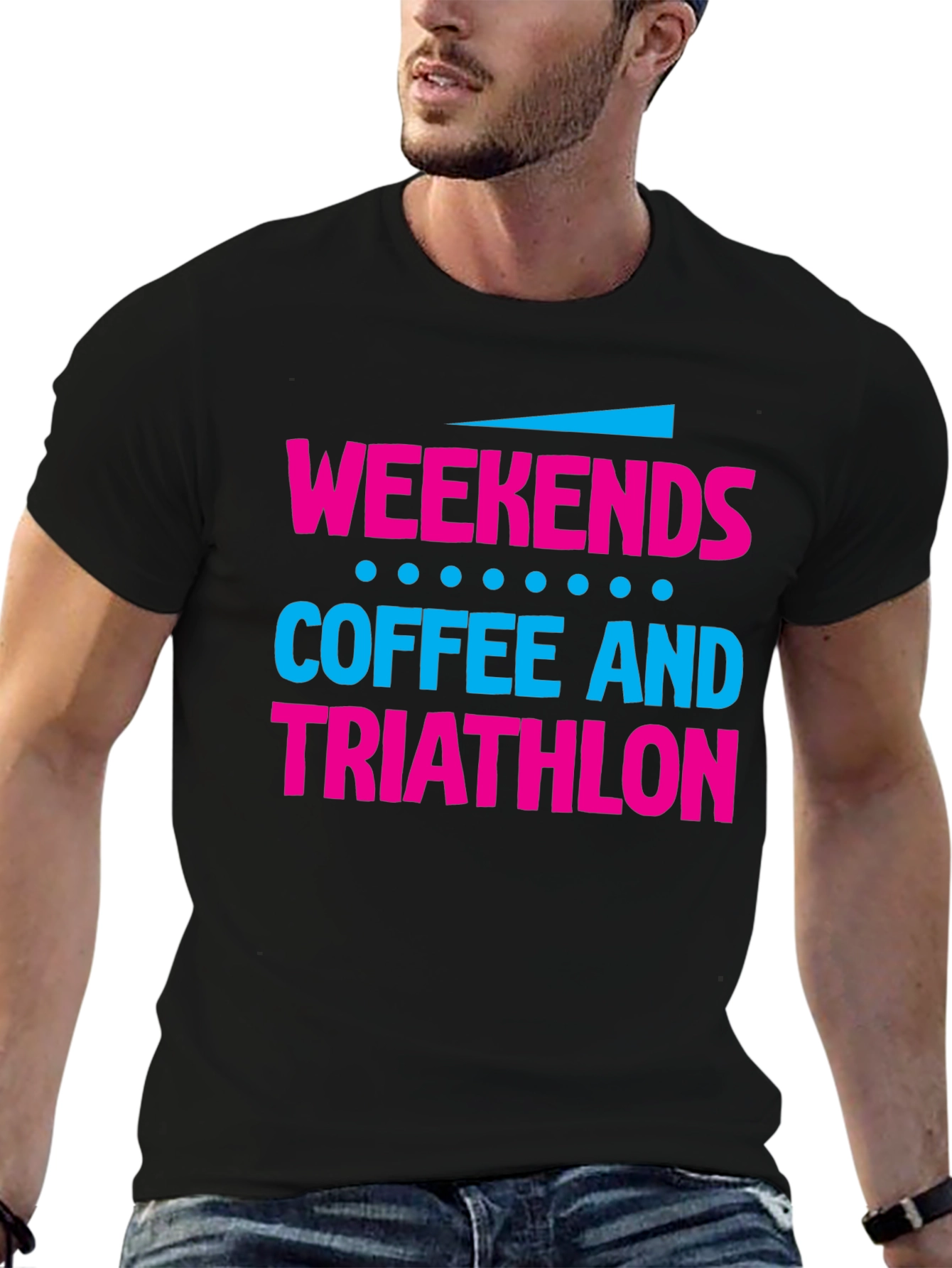 Weekends Coffee and Triathlon Graphic Tee