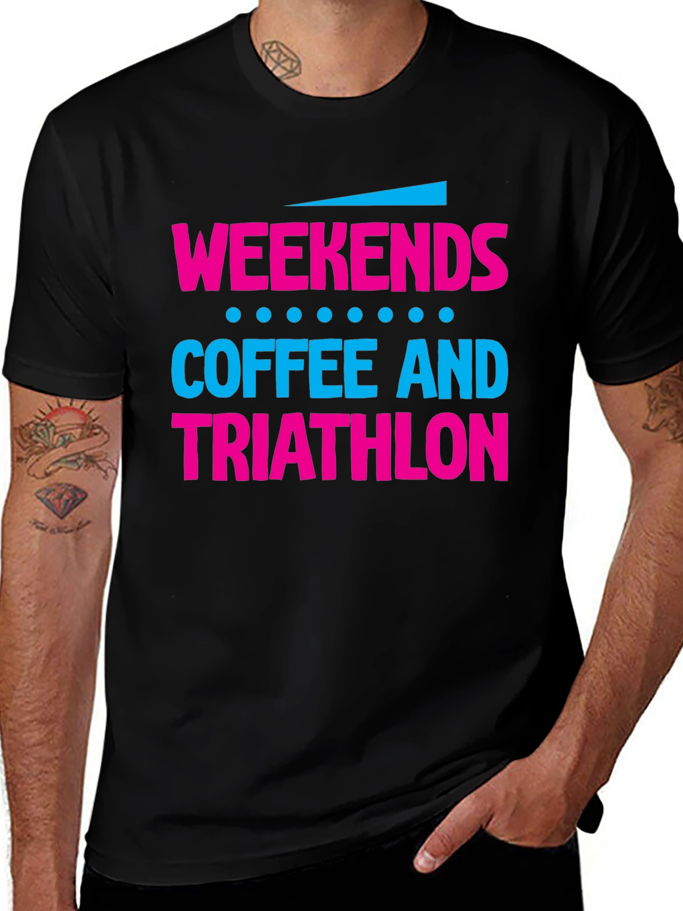 Weekends Coffee and Triathlon Graphic Tee