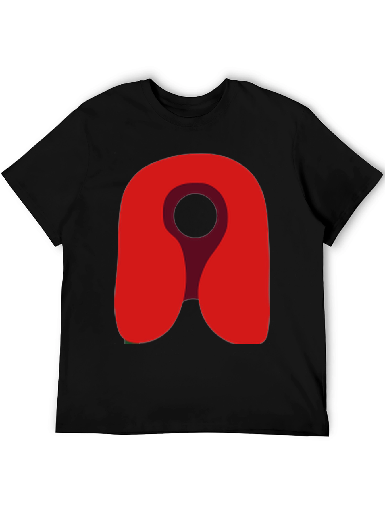 Red Location Icon Graphic Tee - Soft Cotton Blend