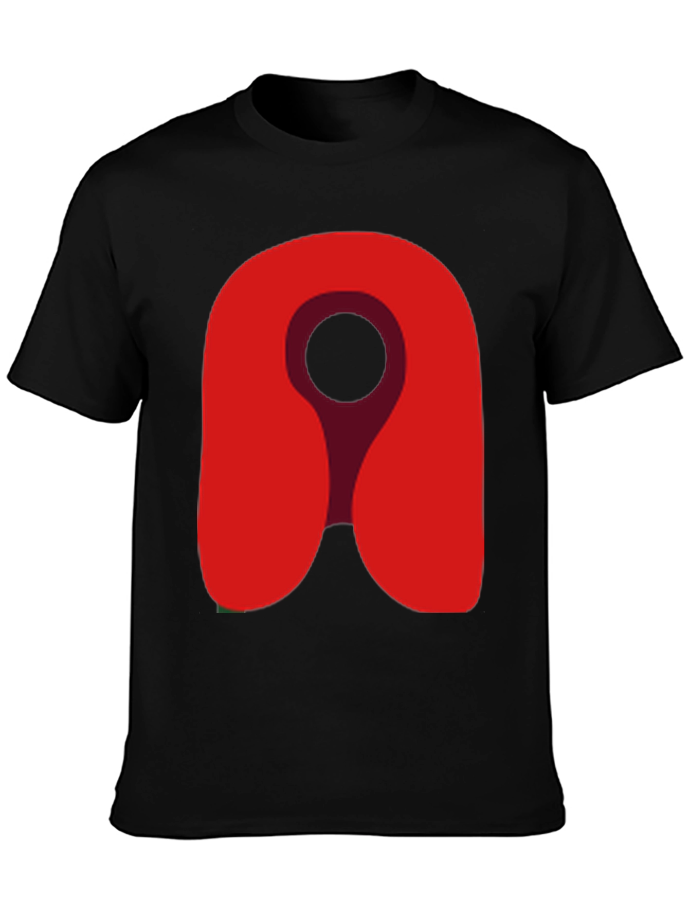 Red Location Icon Graphic Tee - Soft Cotton Blend