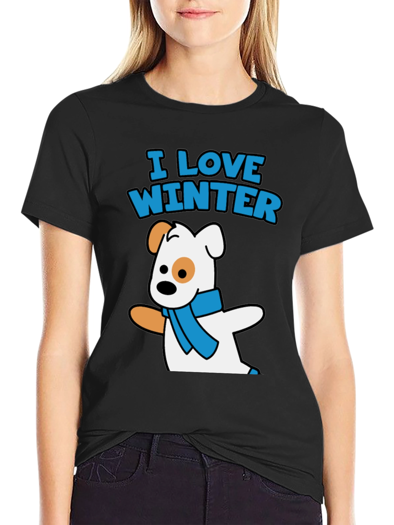 I Love Winter Dog Graphic Tee