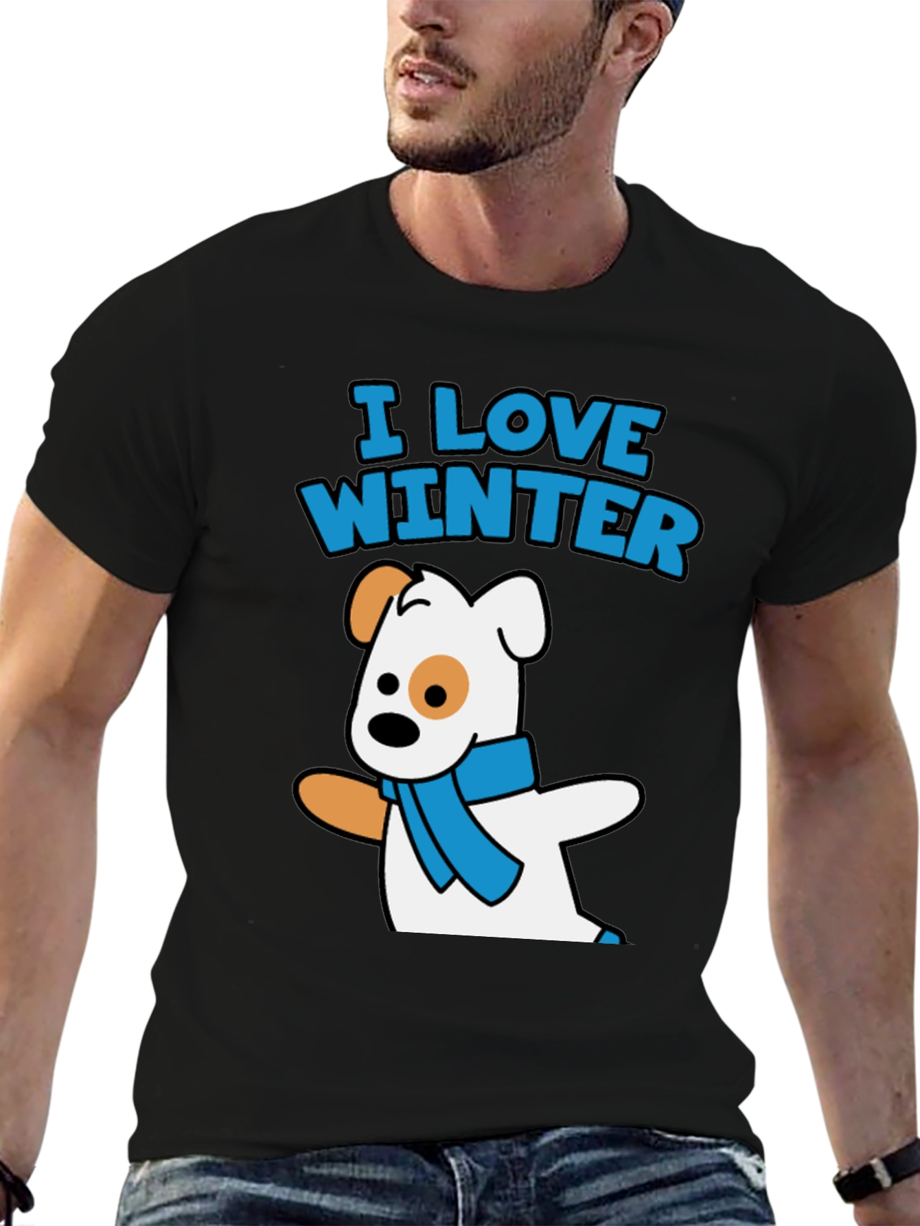 I Love Winter Dog Graphic Tee