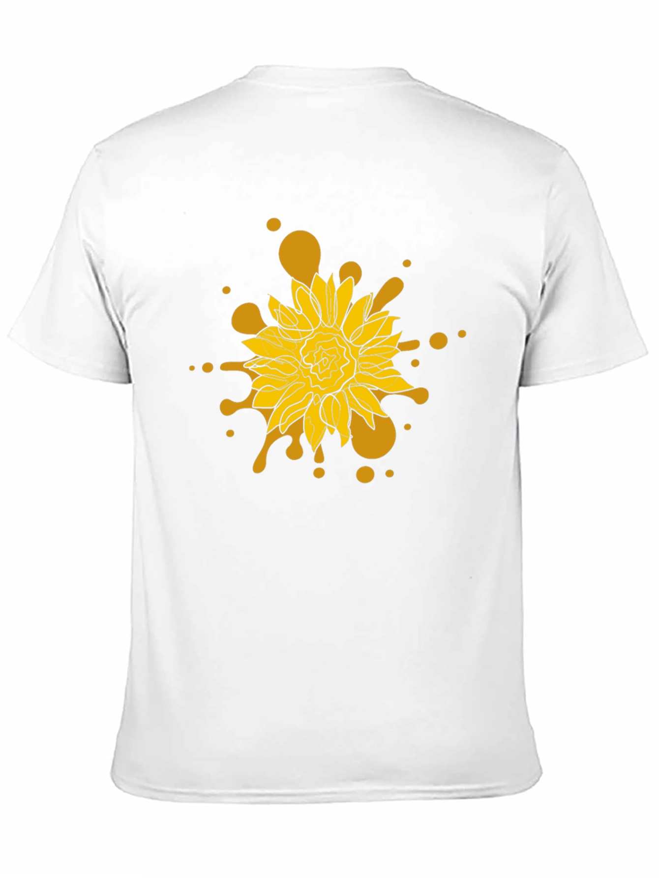 Sunflower Splash Black T-Shirt