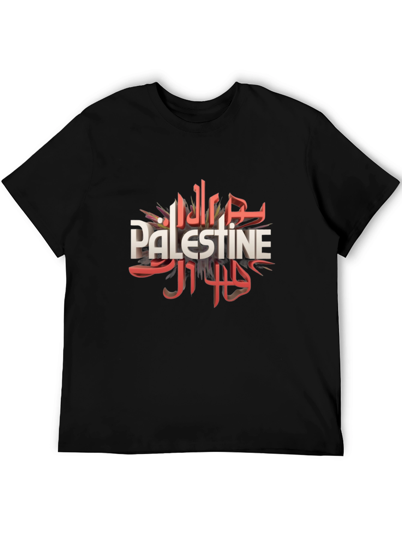Palestine Arabic Graphic T-Shirt