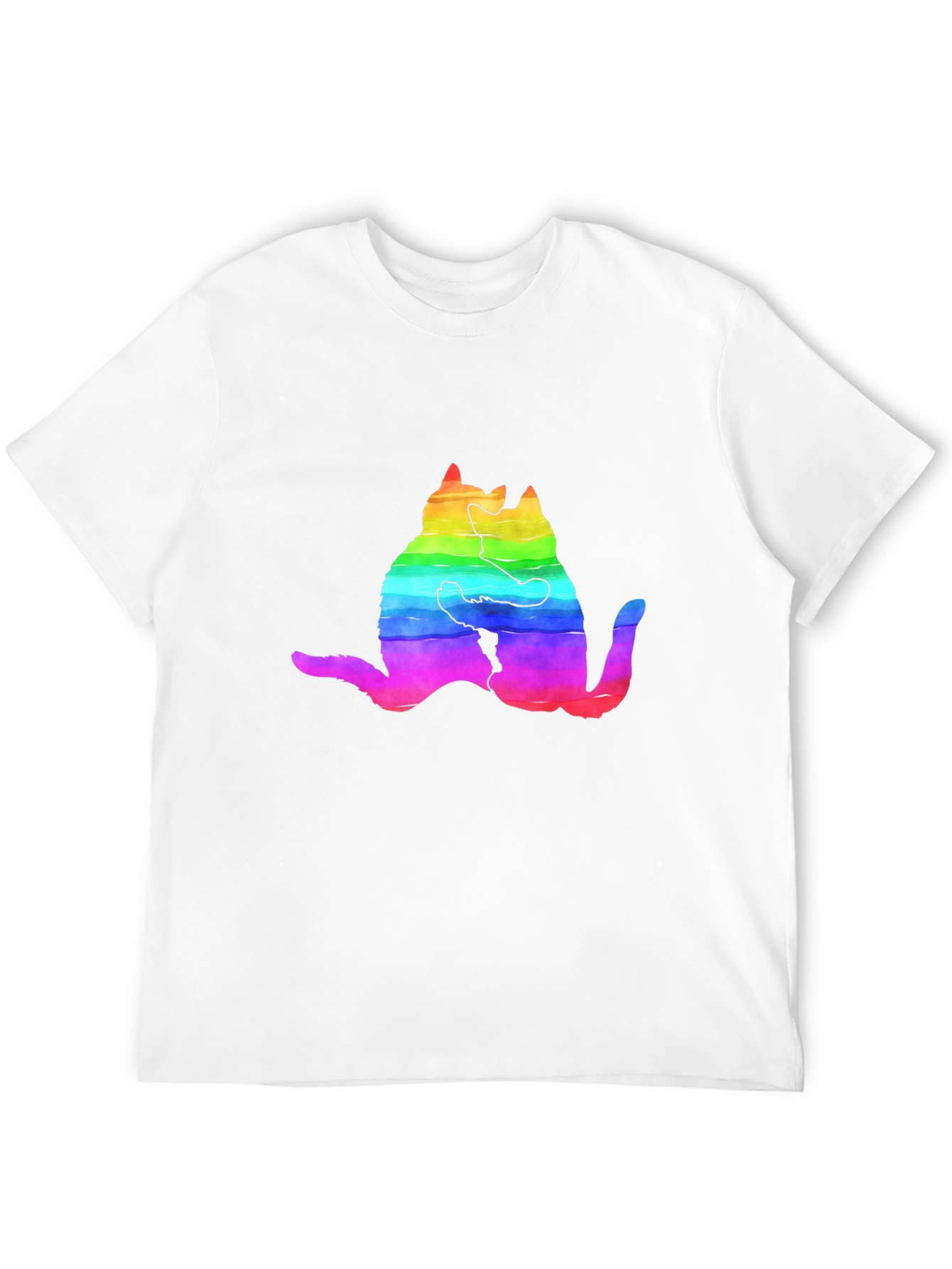Rainbow Cat Hug T-Shirt