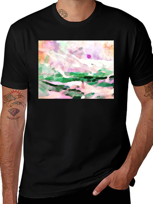 Watercolor Landscape T-Shirt - Artistic Graphic Tee