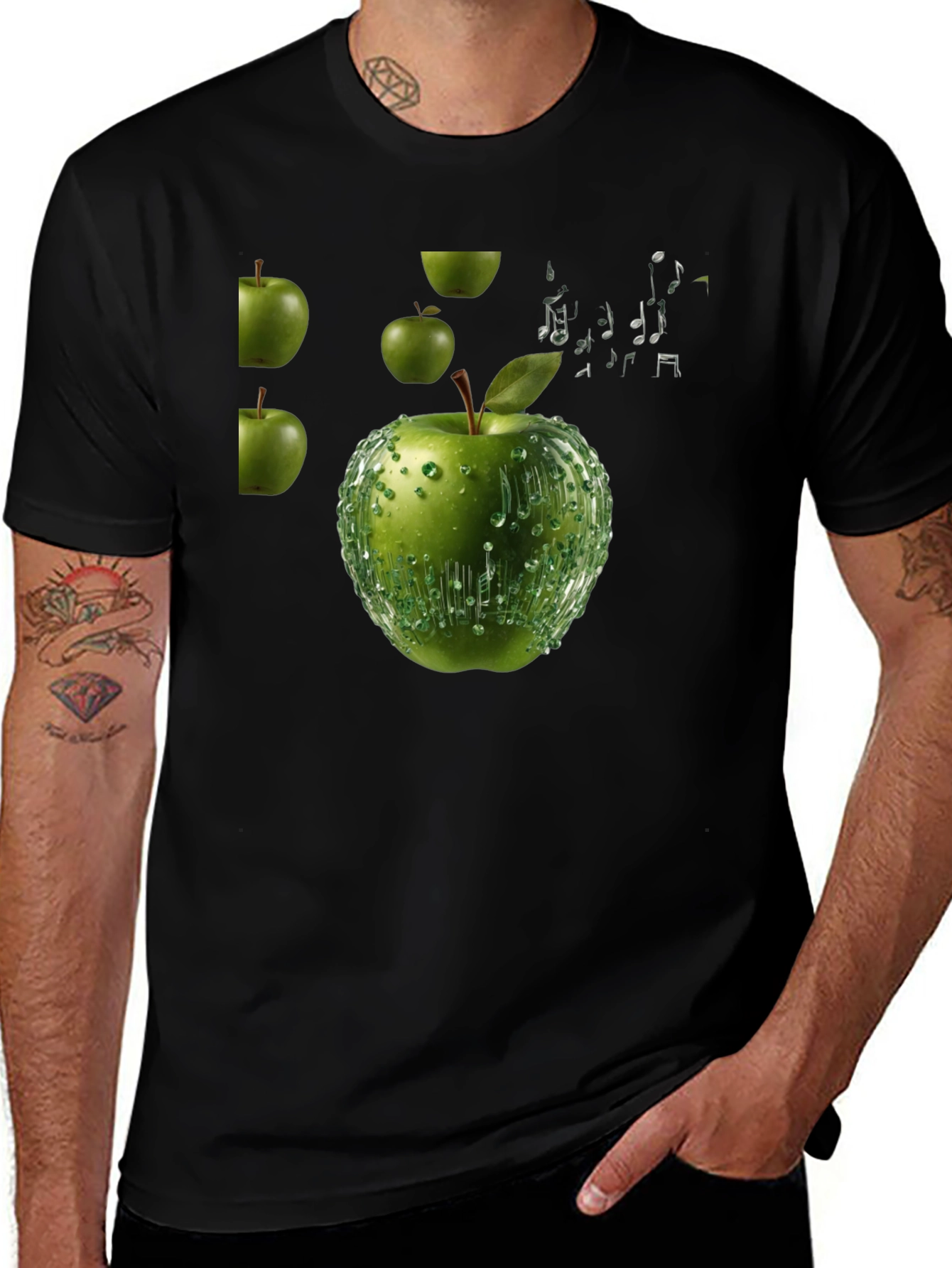 Apple Music T-Shirt - Black Cotton Tee