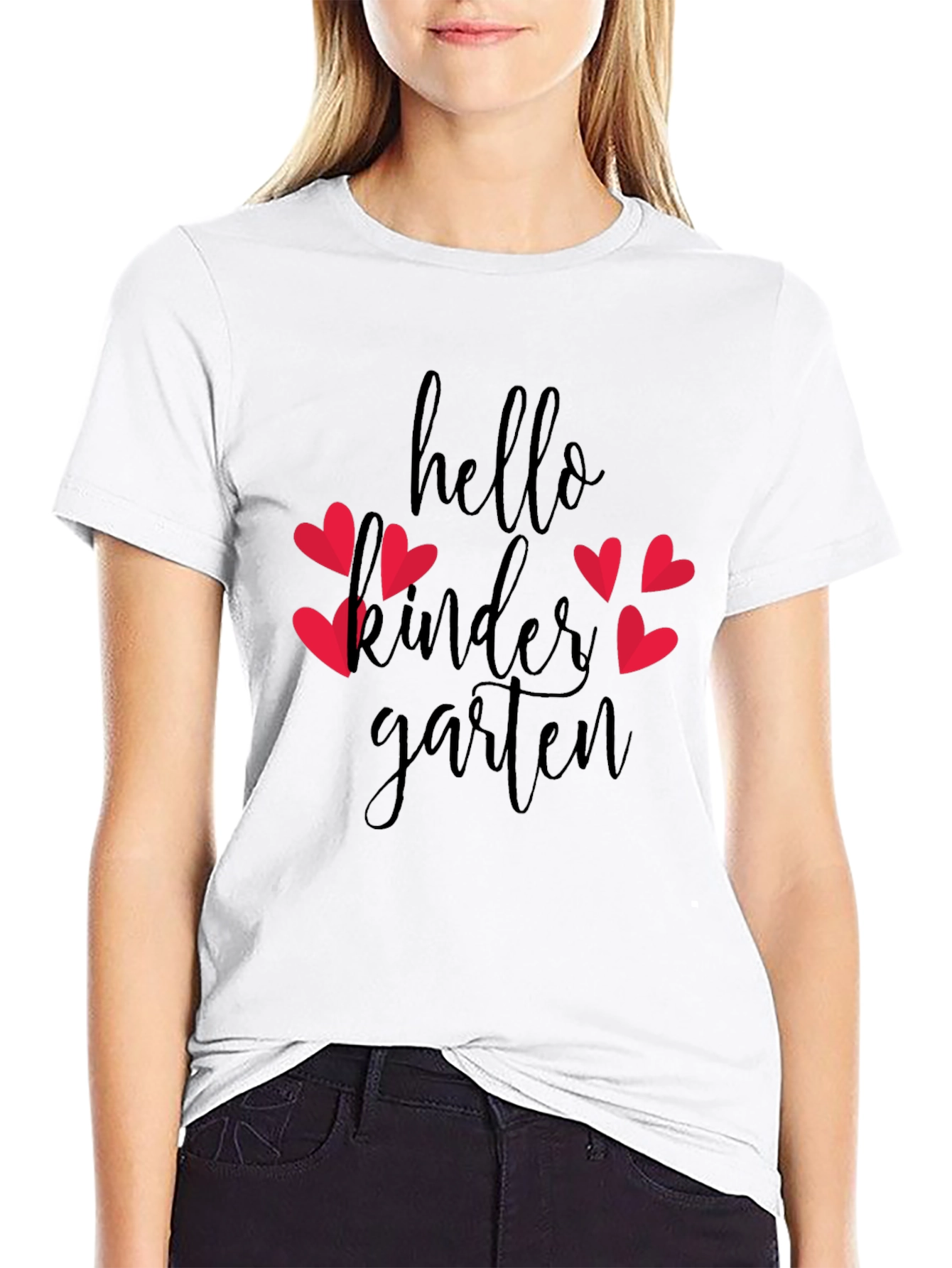 Hello Kindergarten Heart Tee