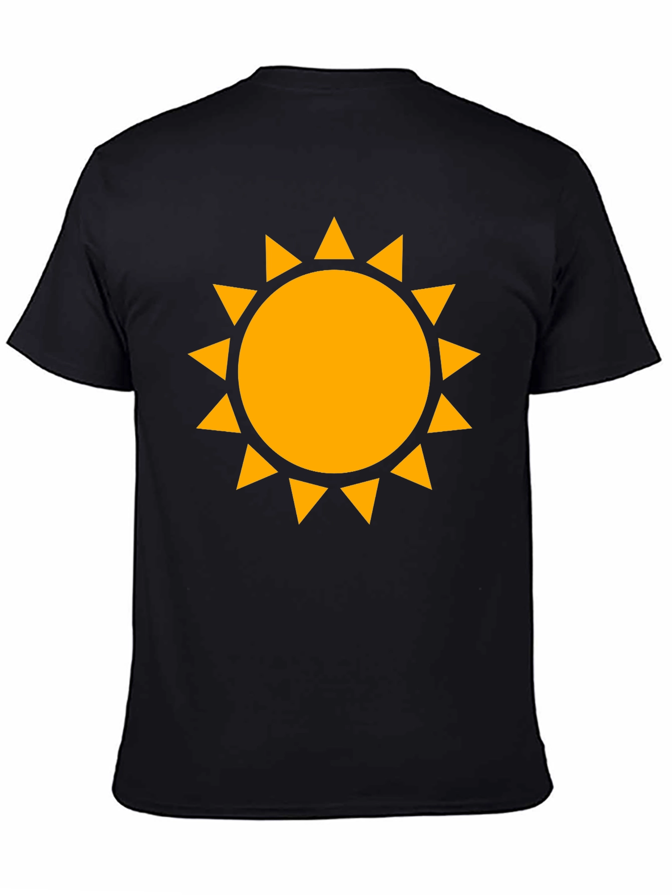 Golden Sun Graphic Tee - Black Cotton Comfort