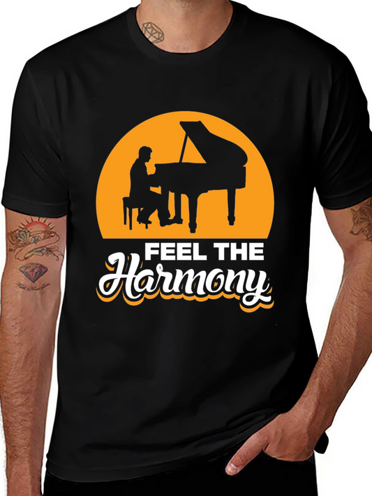 Feel The Harmony Piano T-Shirt - Music Lover Tee