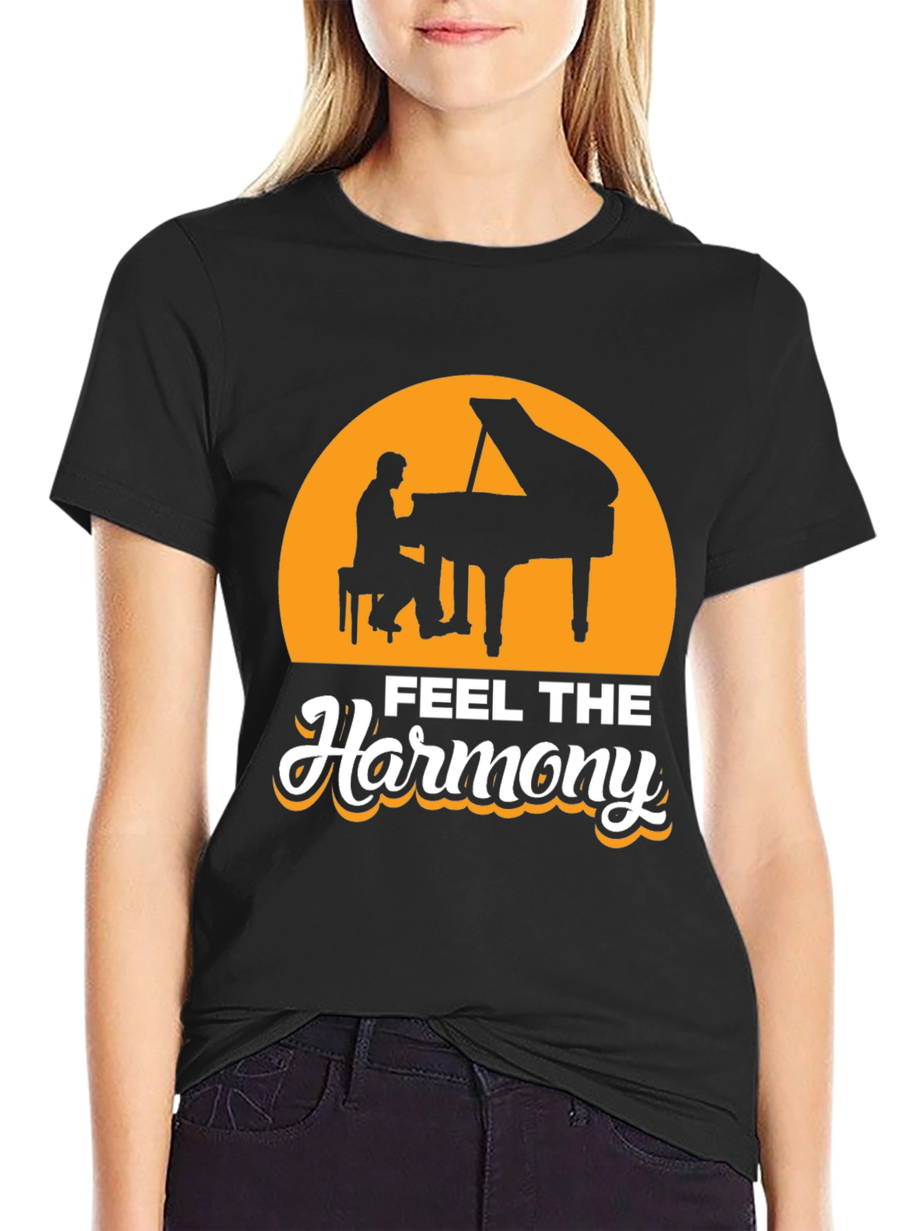 Feel The Harmony Piano T-Shirt - Music Lover Tee