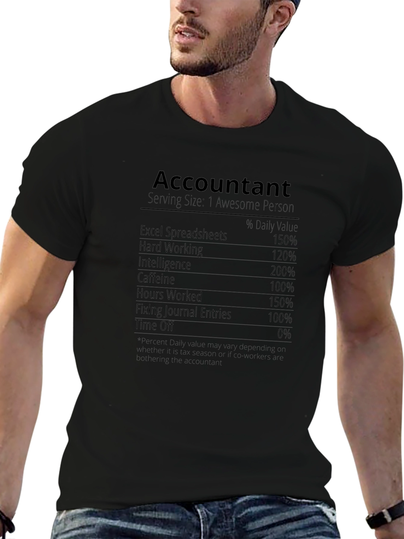 Accountant Nutrition Facts T-Shirt