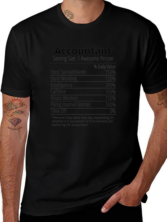 Accountant Nutrition Facts T-Shirt