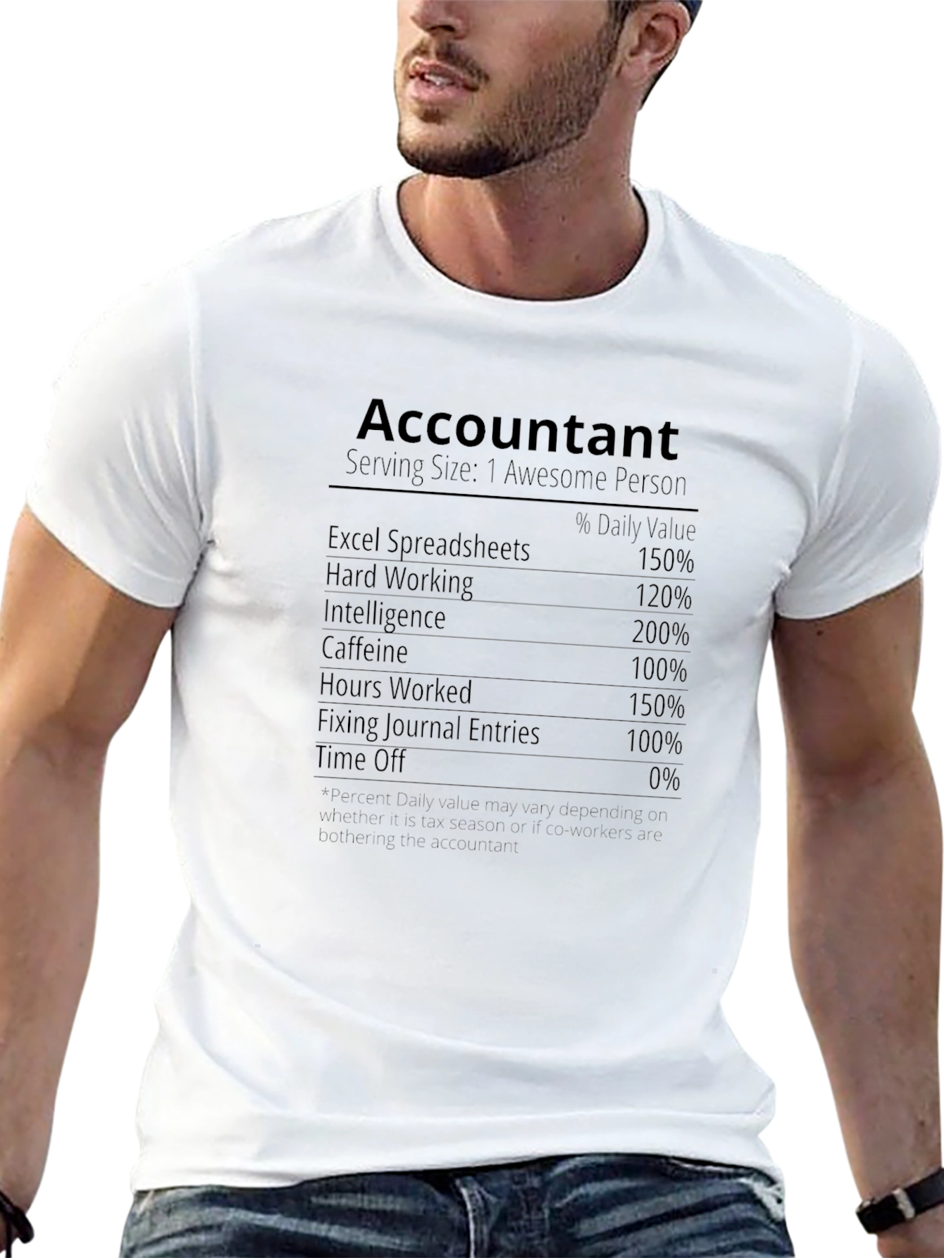 Accountant Nutrition Facts T-Shirt