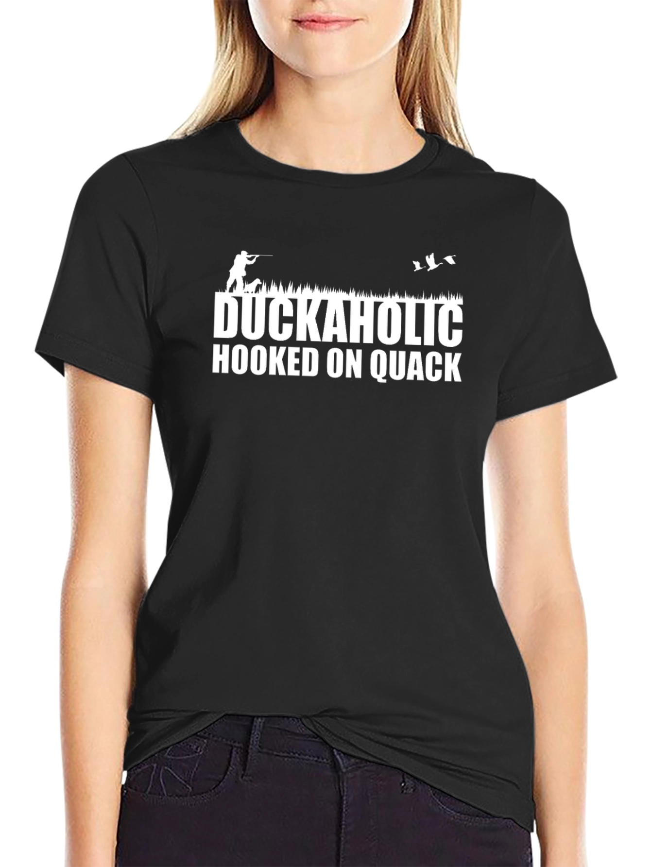 Duckaholic Hooked on Quack Black T-Shirt