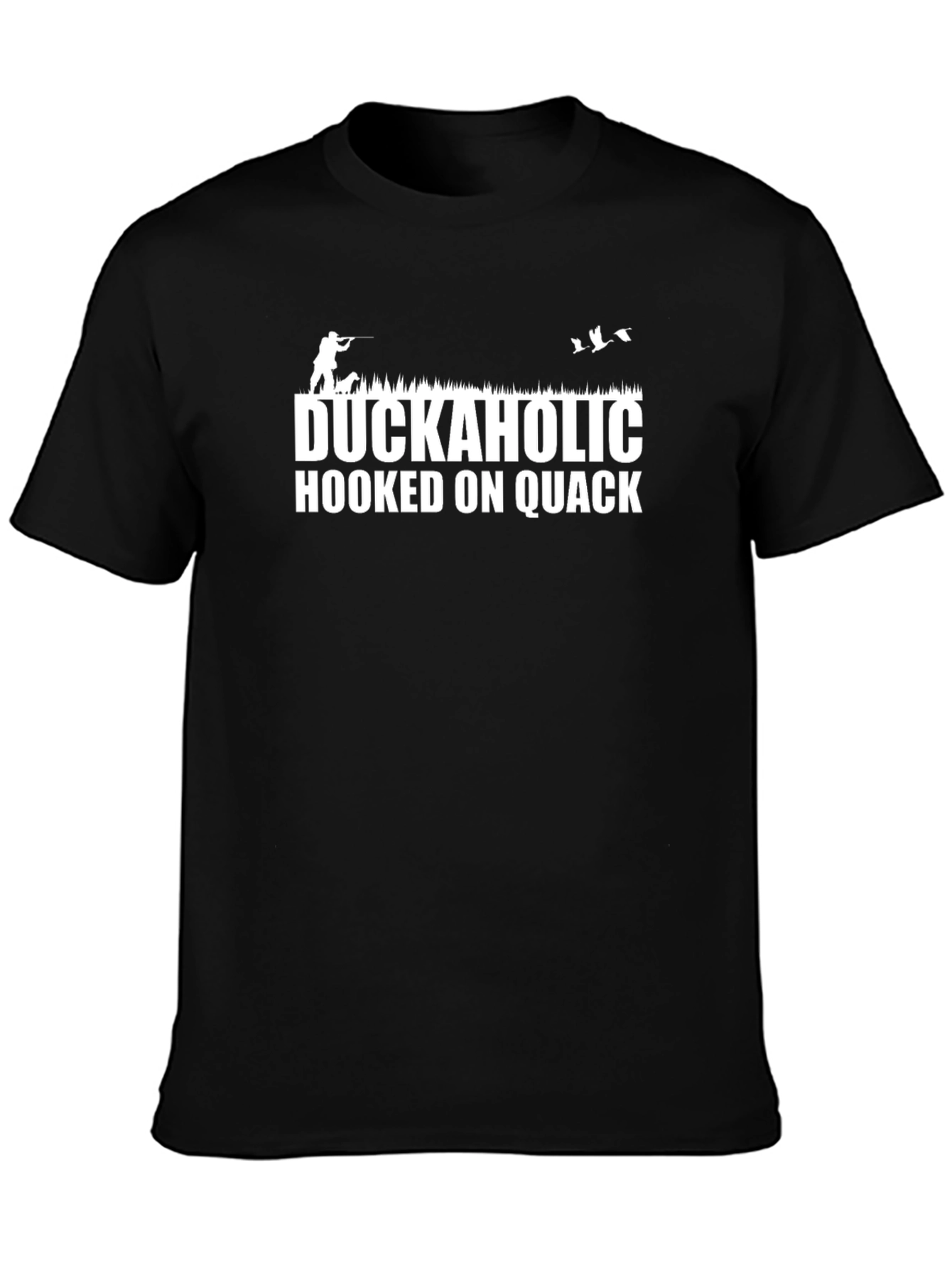 Duckaholic Hooked on Quack Black T-Shirt