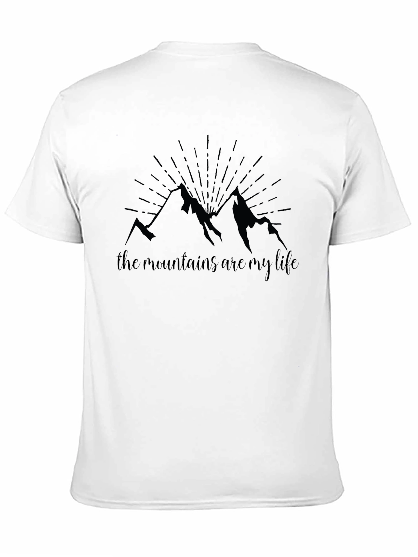 Mountains are My Life Graphic Tee - Black