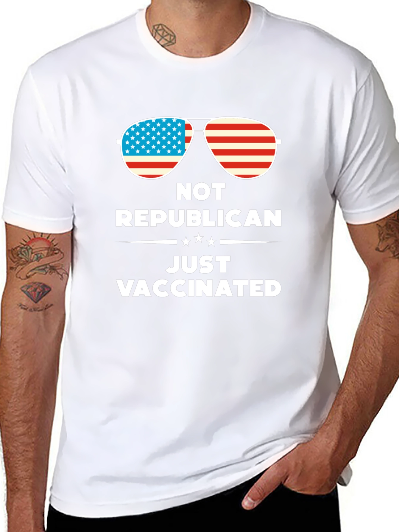 Not Republican Just Vaccinated Graphic Tee
