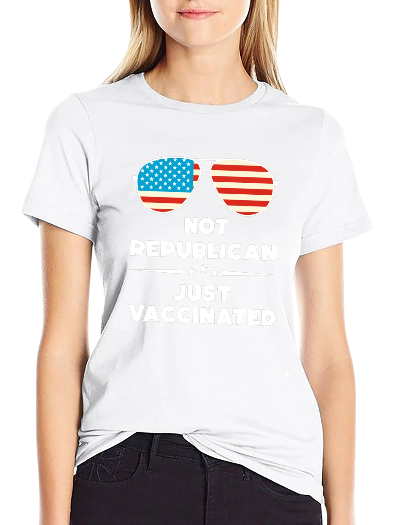 Not Republican Just Vaccinated Graphic Tee