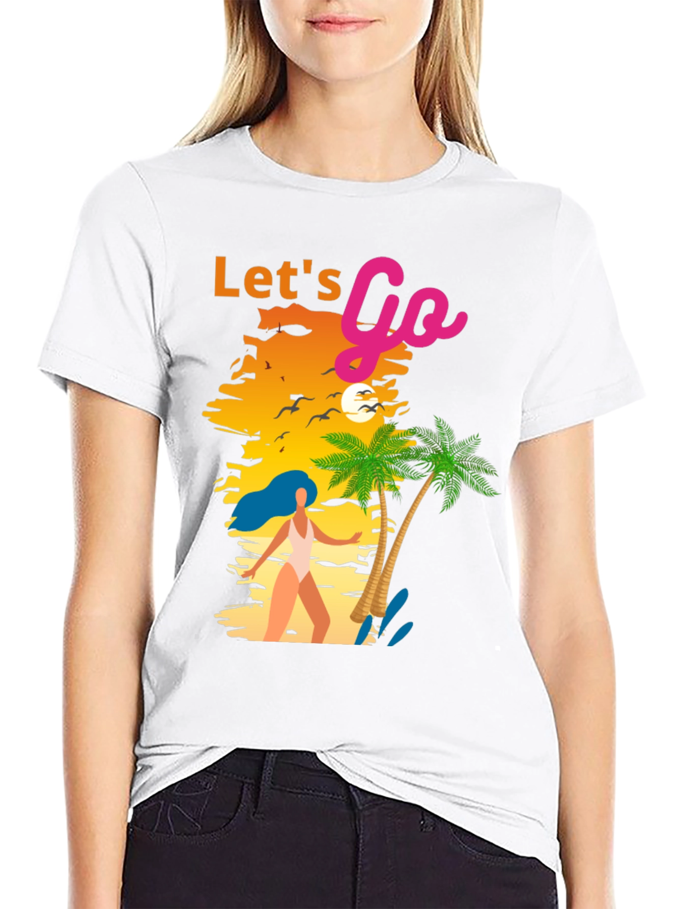 Lets Go Graphic Tee - Beach Vibes