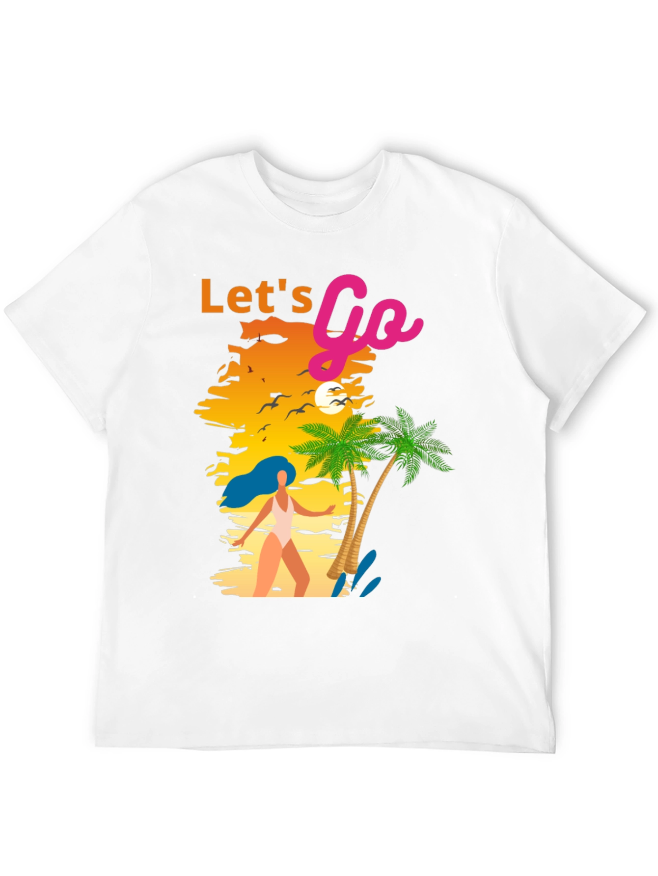 Lets Go Graphic Tee - Beach Vibes
