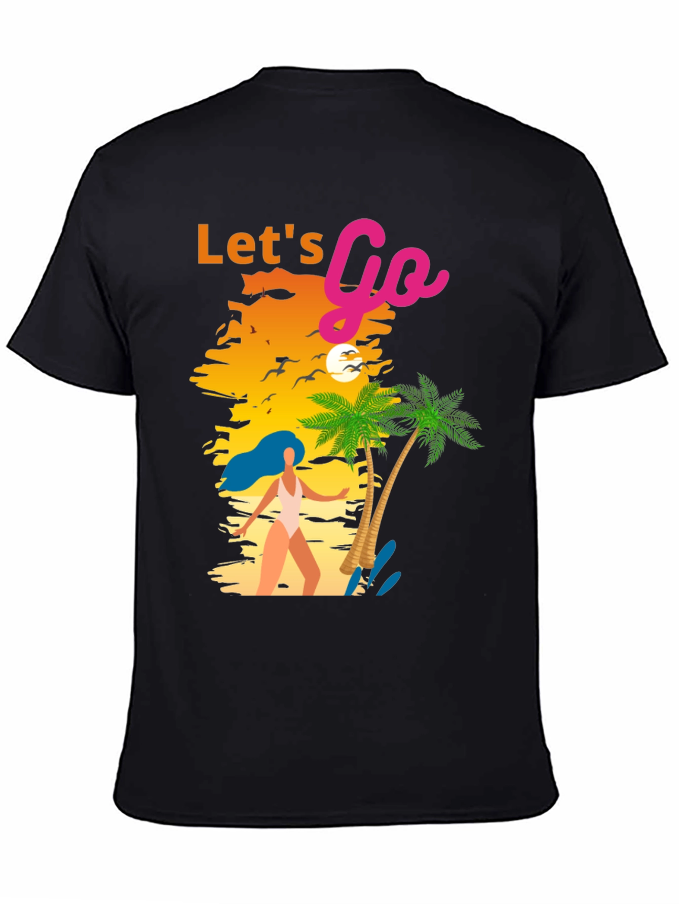 Lets Go Graphic Tee - Beach Vibes