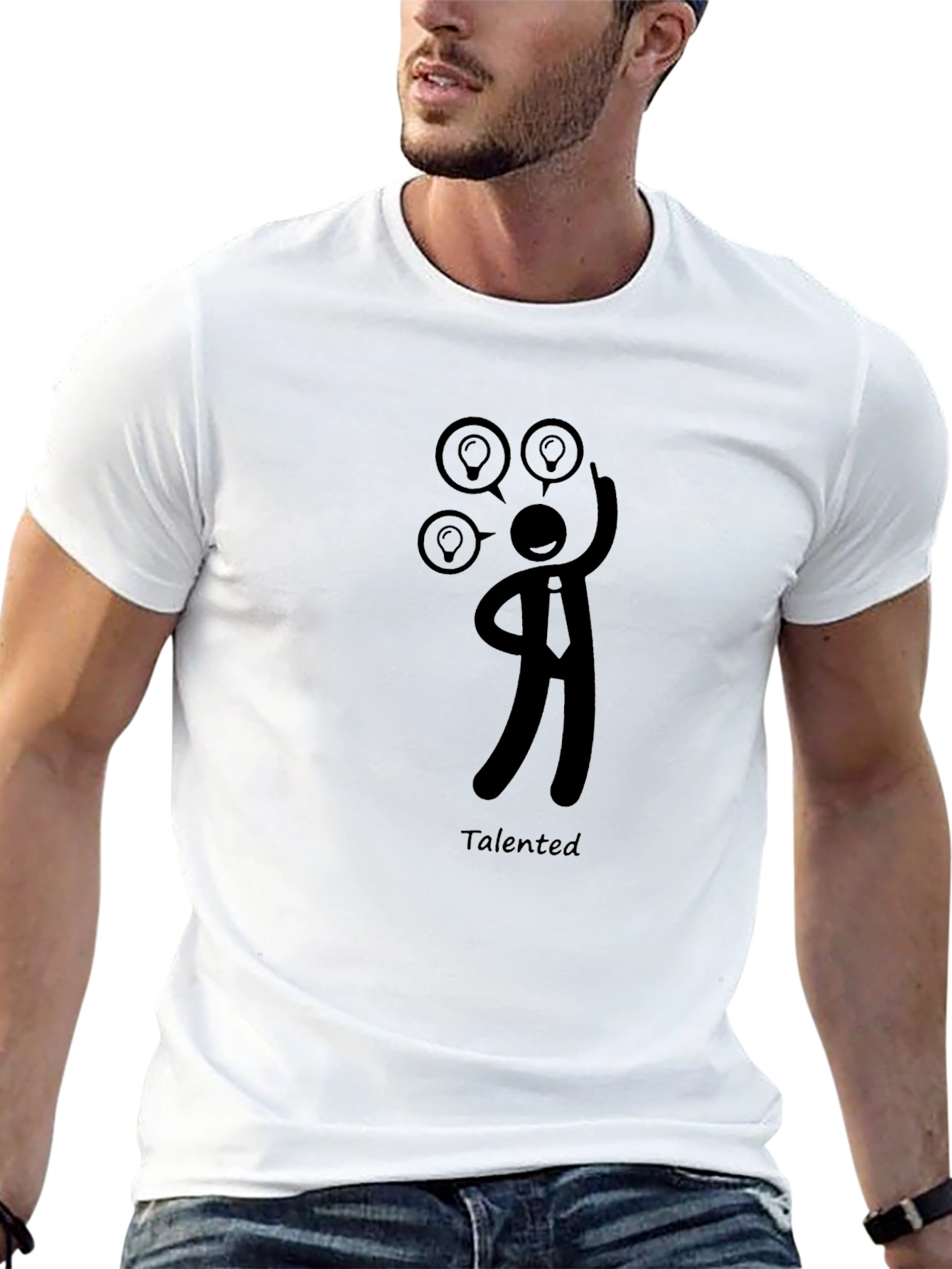 Talented Idea Man Black Graphic Tee