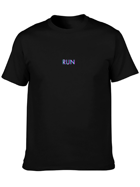 Unisex Black RUN Graphic T-Shirt