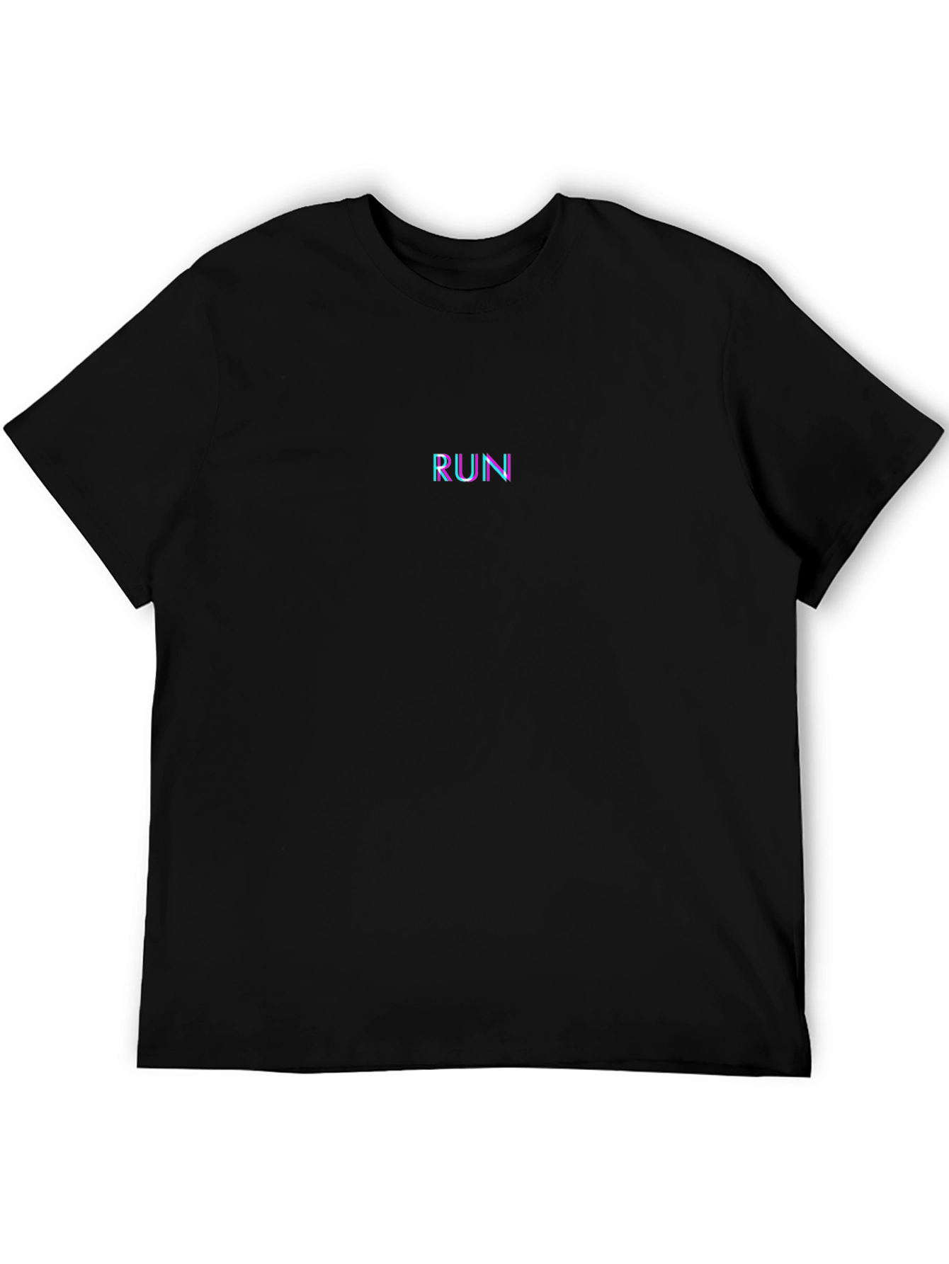 Unisex Black RUN Graphic T-Shirt