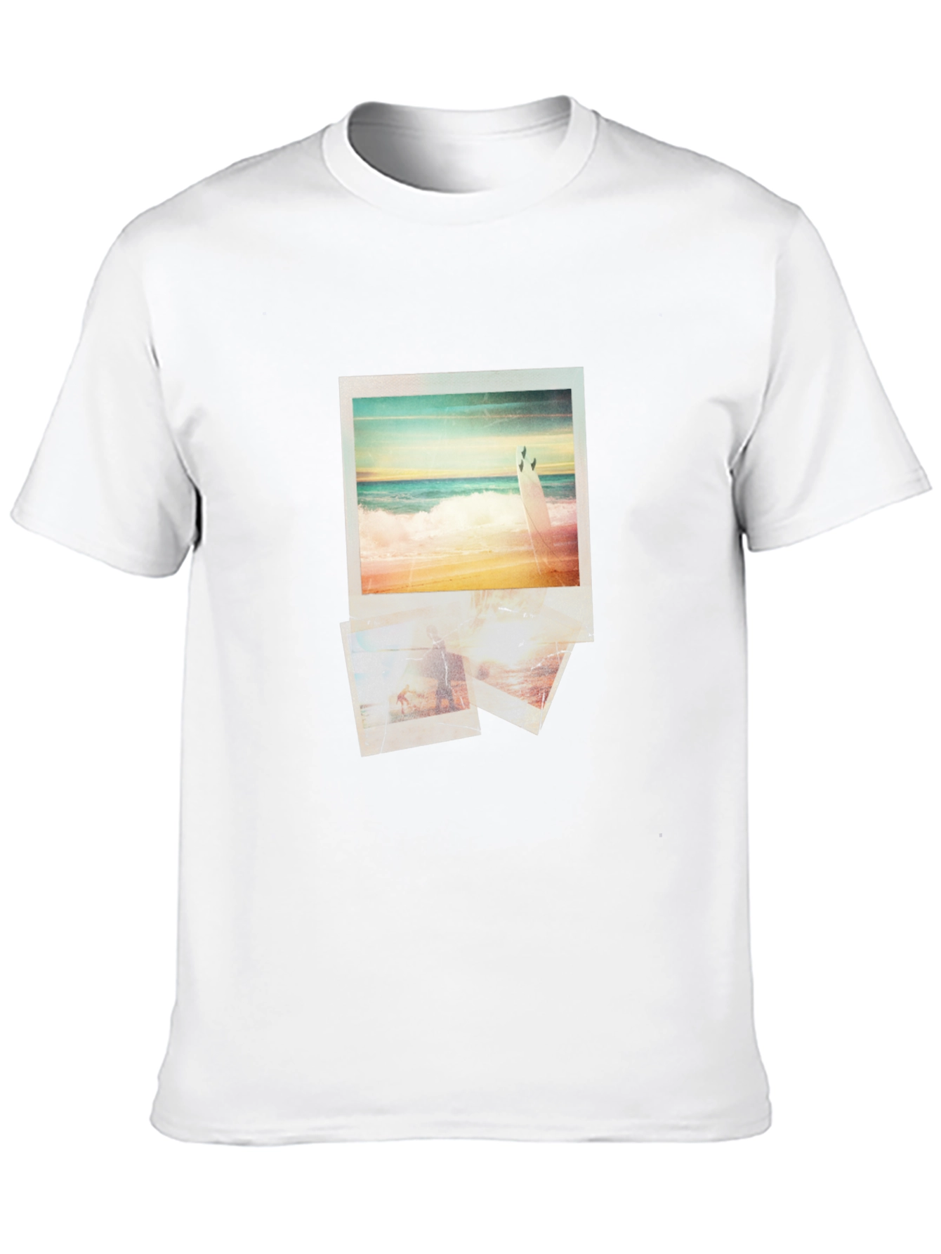 Beach Photo Print Black Graphic Tee