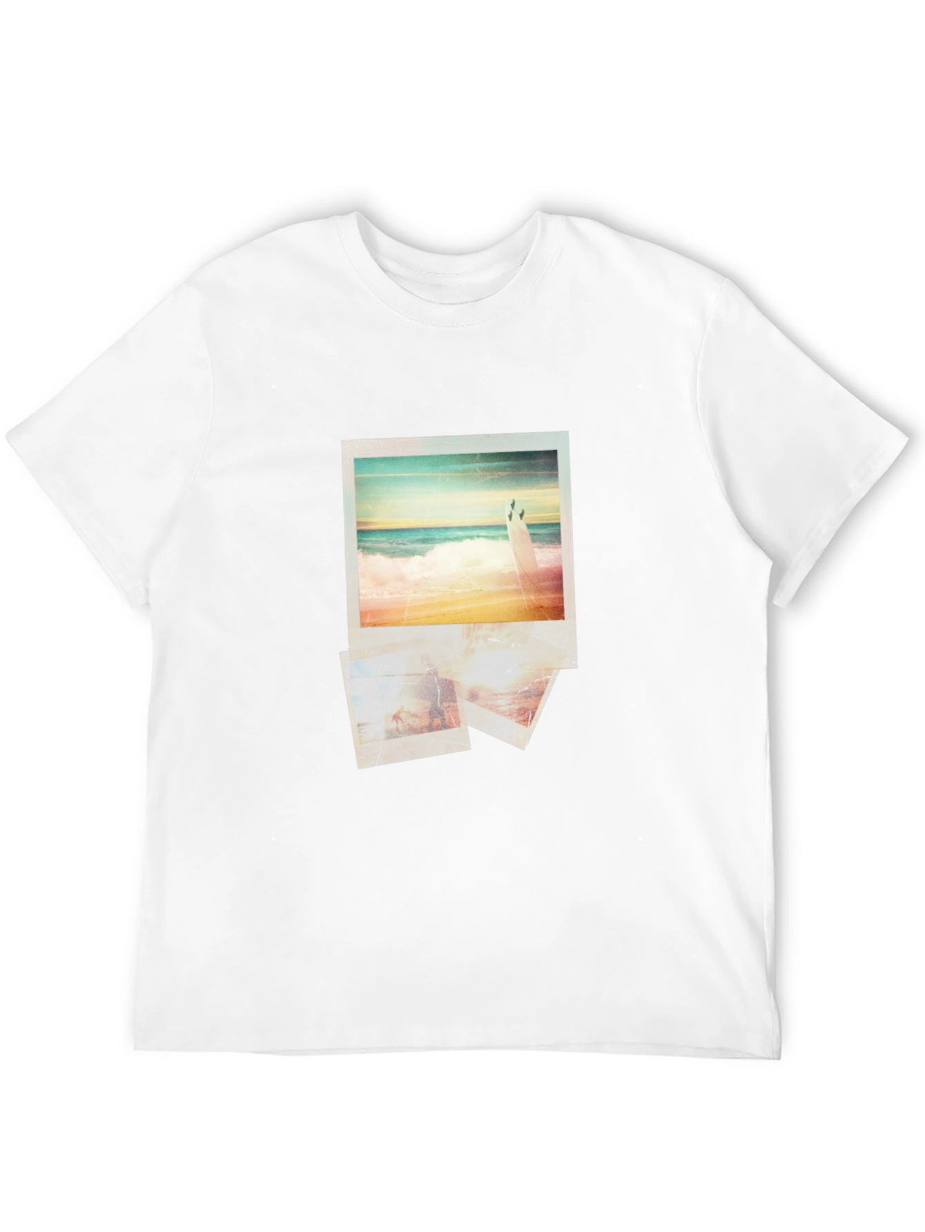 Beach Photo Print Black Graphic Tee