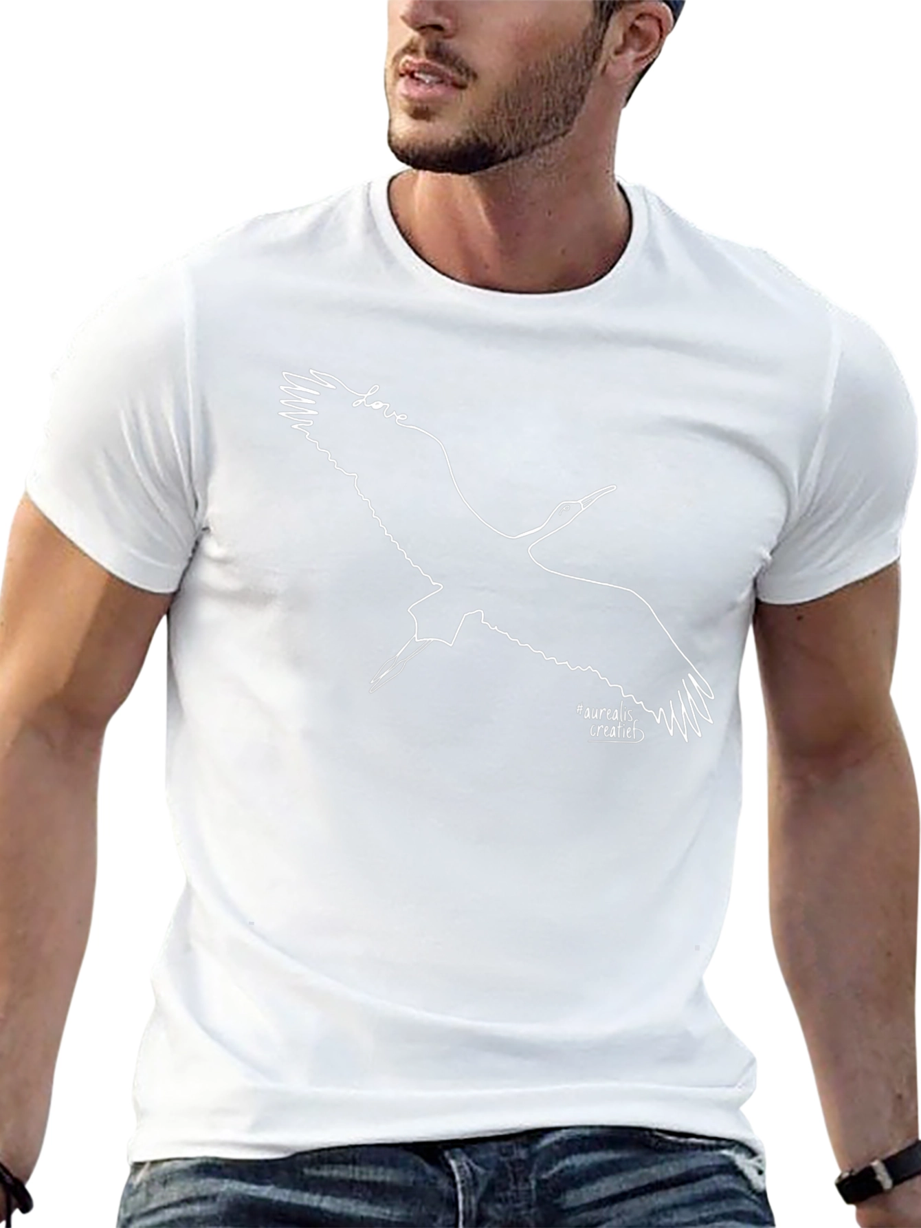 Crane Bird Love T-Shirt