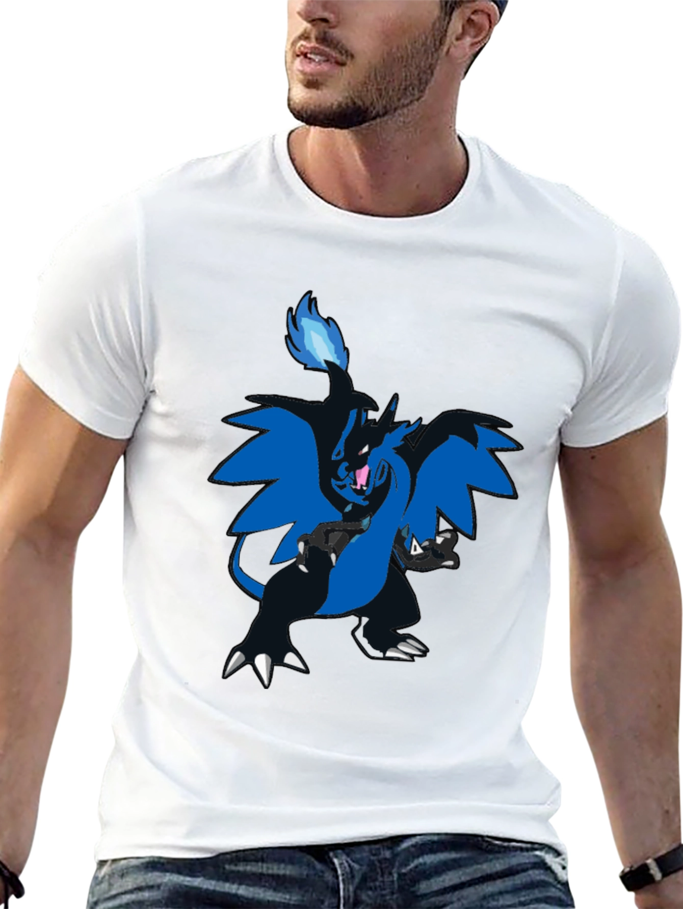Black T-Shirt with Charizard Design